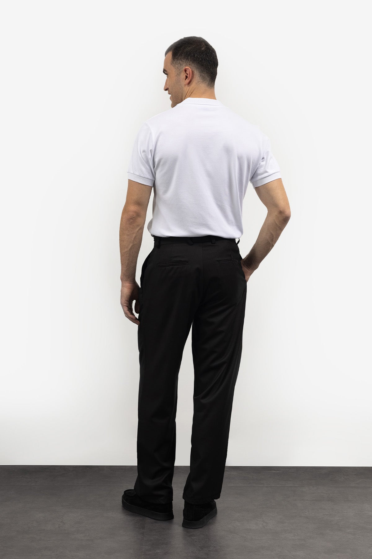 PİLİLİ PANTOLON - SİYAH - PANTOLON