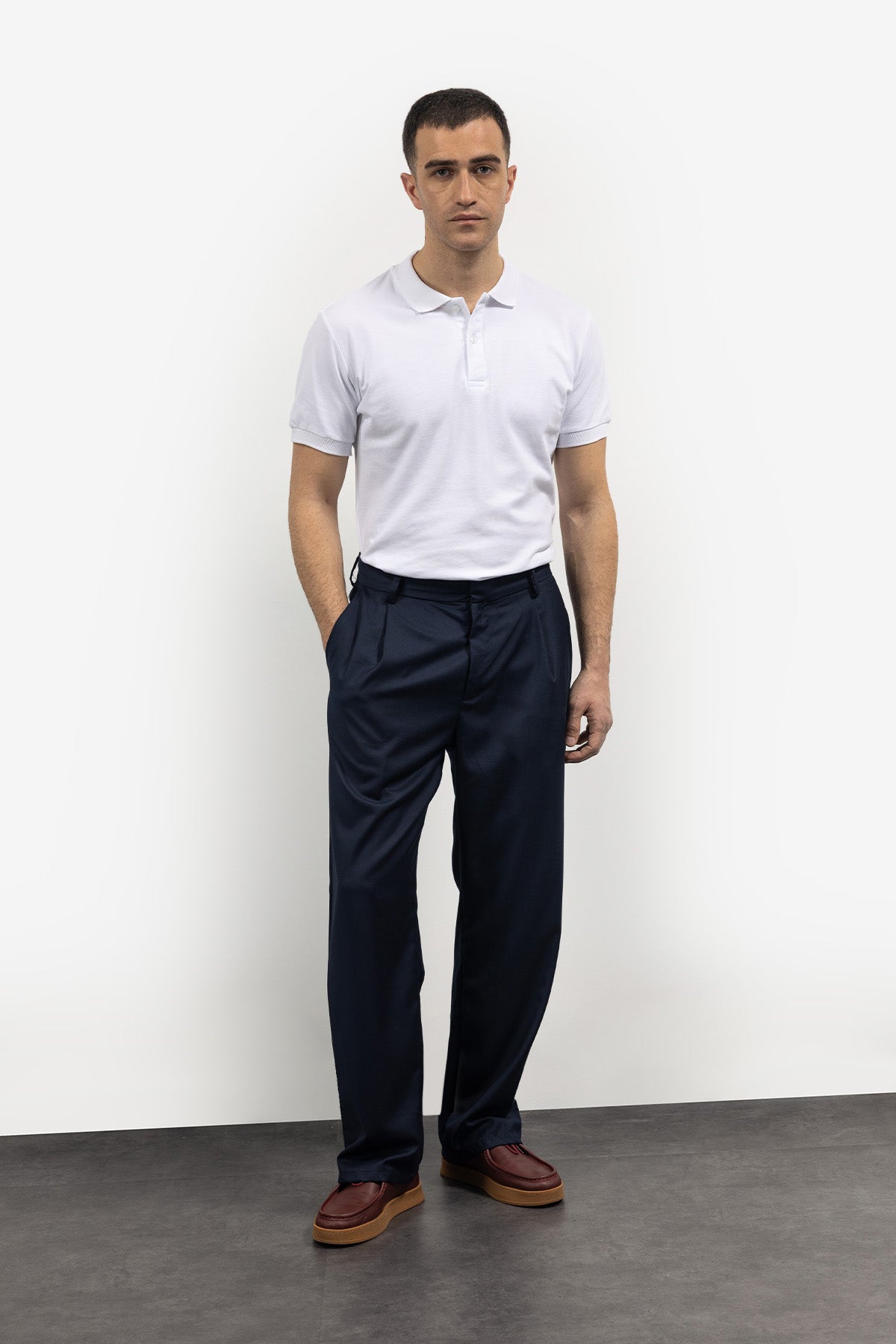 PİLİLİ PANTOLON - LACİVERT - PANTOLON