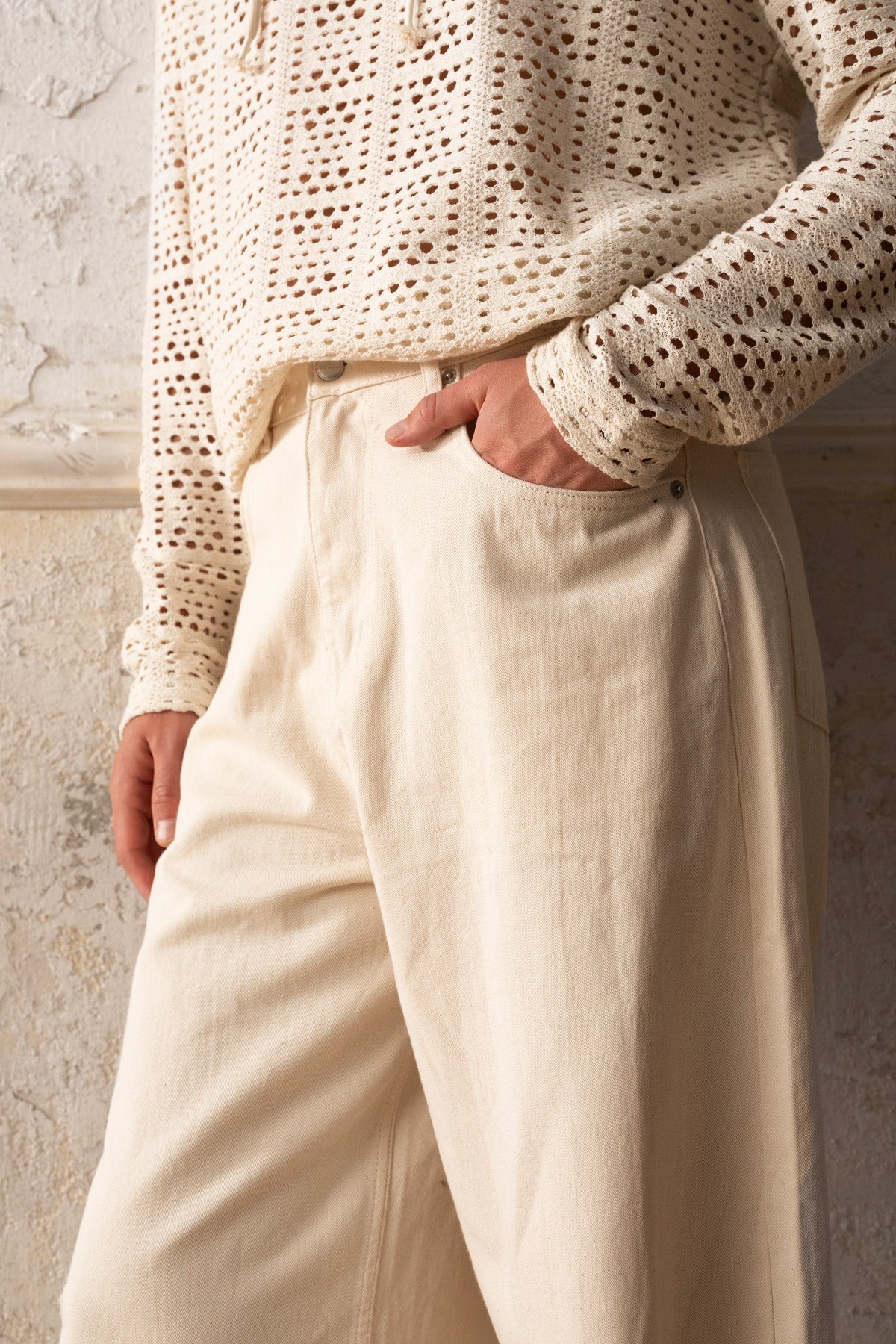 BAGGY FIT GABARDIN BEJ PANTOLON GIESTO