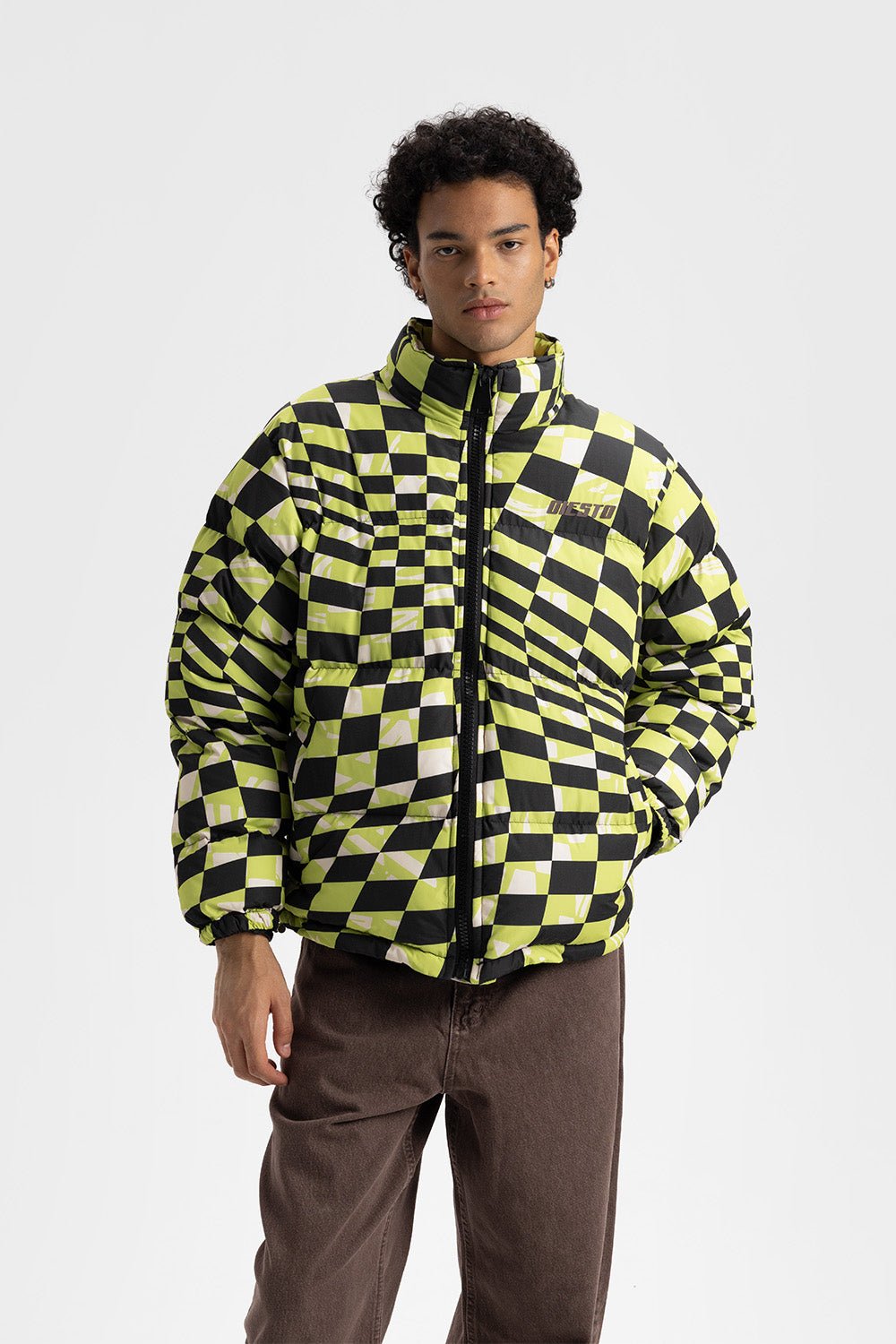 DAMA DESENLİ ŞİŞME MONT - YEŞİL / S - MONT