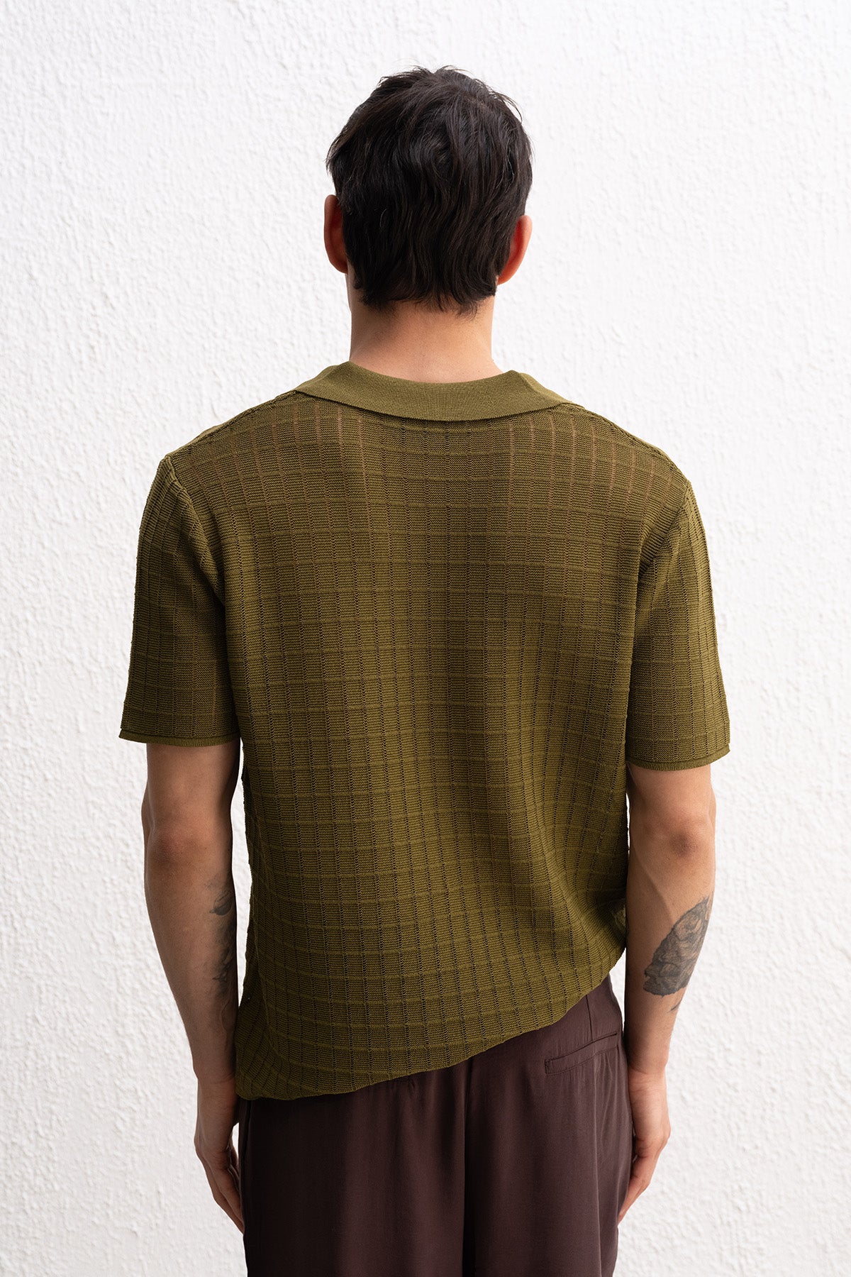 DÖKÜMLÜ TRİKO HAKİ T-SHIRT GIESTO