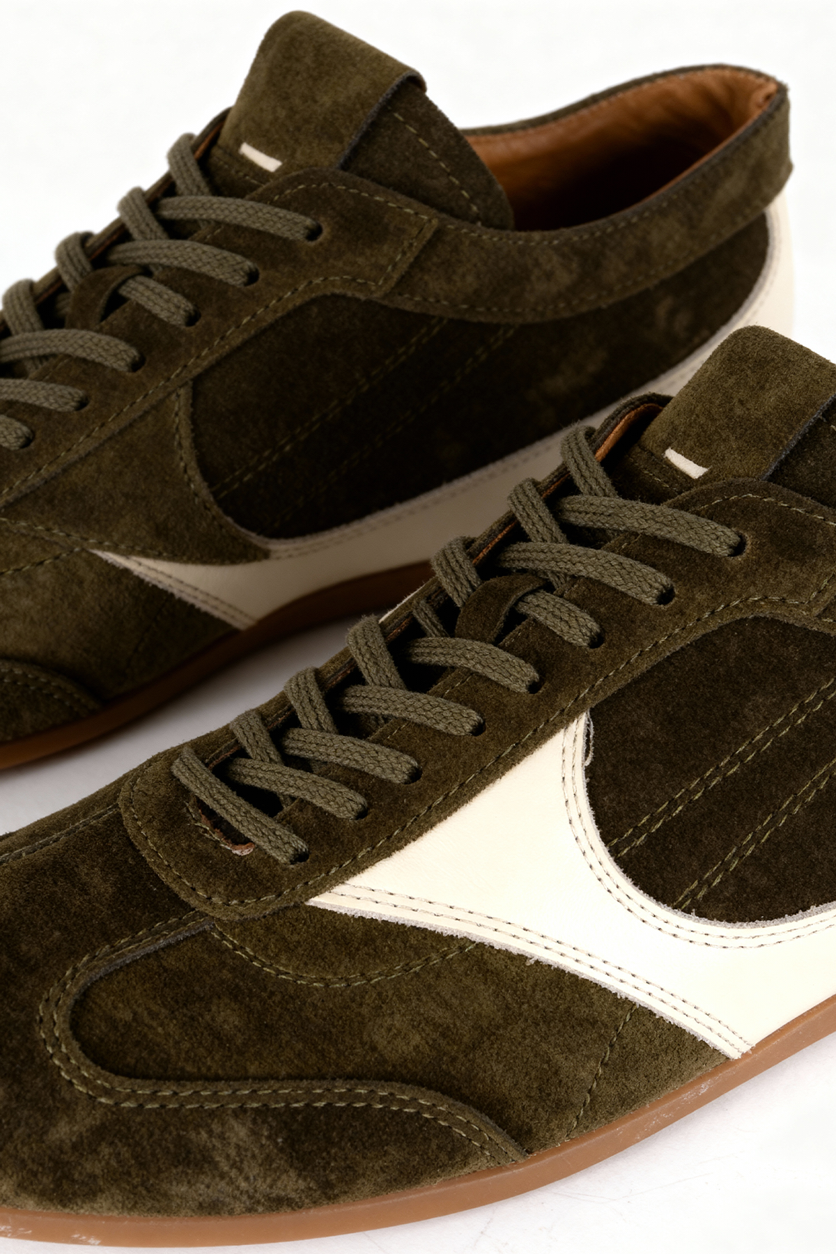 PARÇALI DERİ HAKİ AYAKKABI