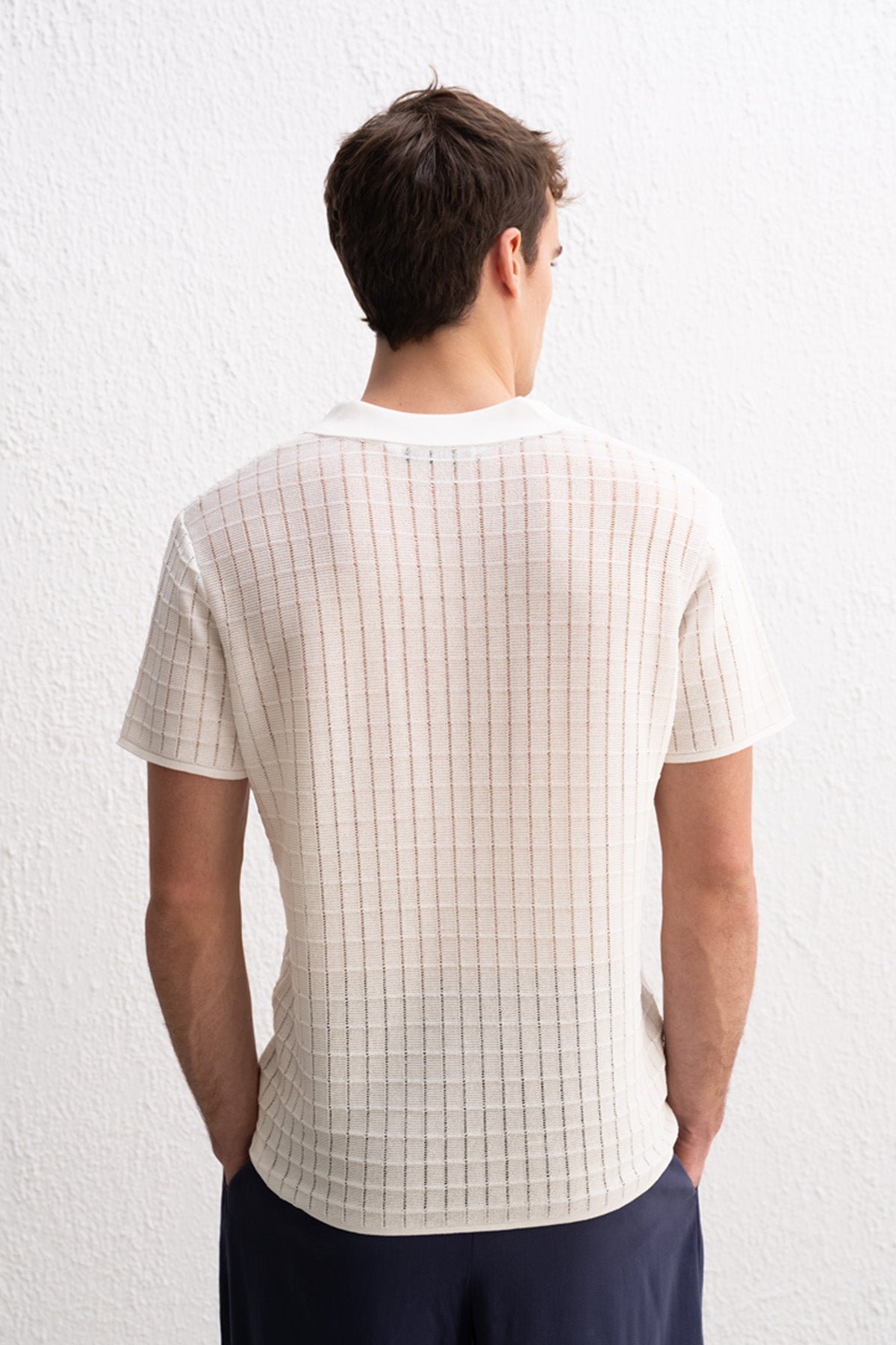 DÖKÜMLÜ TRİKO BEYAZ T-SHIRT GIESTO