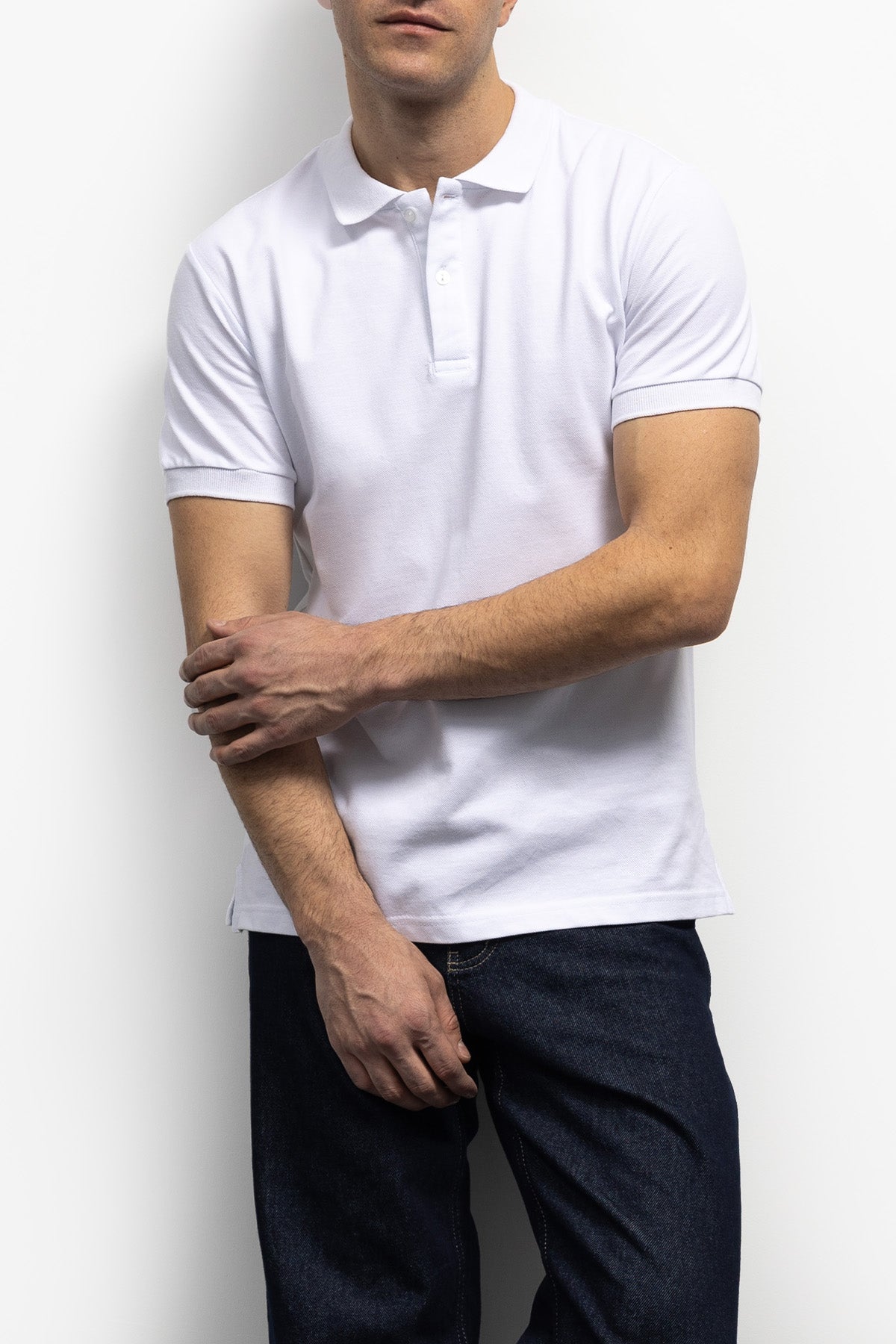 POLO YAKA T-SHIRT - BEYAZ - T-SHIRT