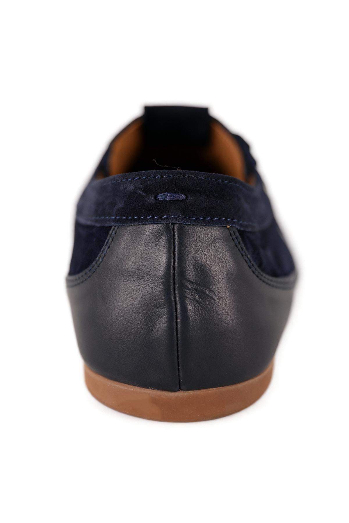 PARÇALI DERİ LACİVERT AYAKKABI