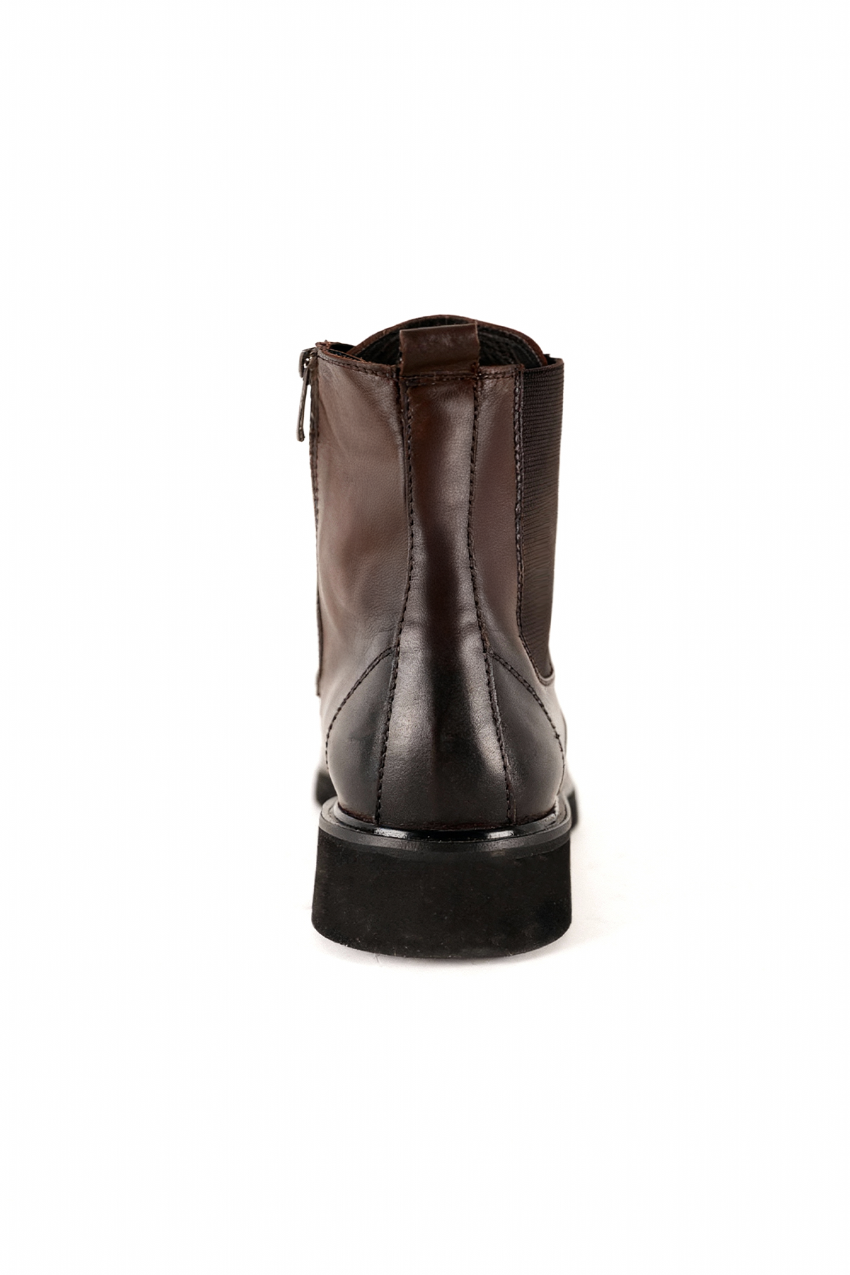 EFEKTLİ BAĞCIKLI DERİ KAHVERENGİ BOT