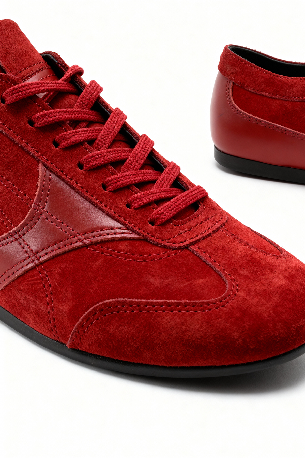 PARÇALI DERİ KIRMIZI AYAKKABI