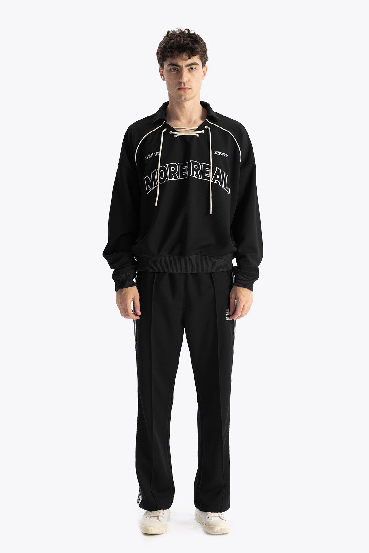 BAĞCIKLI SWEATSHIRT - SİYAH - SWEATSHIRT