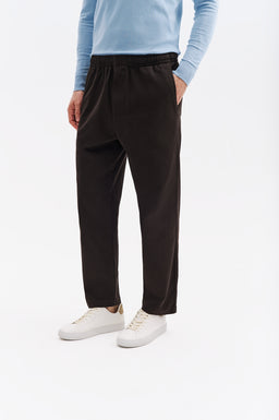 Beli Lastikli Gabardin Kahverengi Pantolon