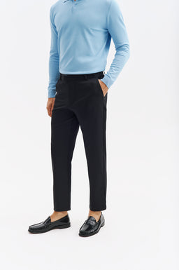 CLASSIC SLIM FIT BLACK TROUSERS