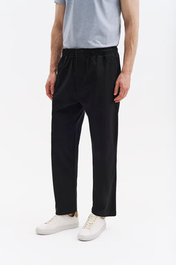 Beli Lastikli Gabardin Siyah Pantolon
