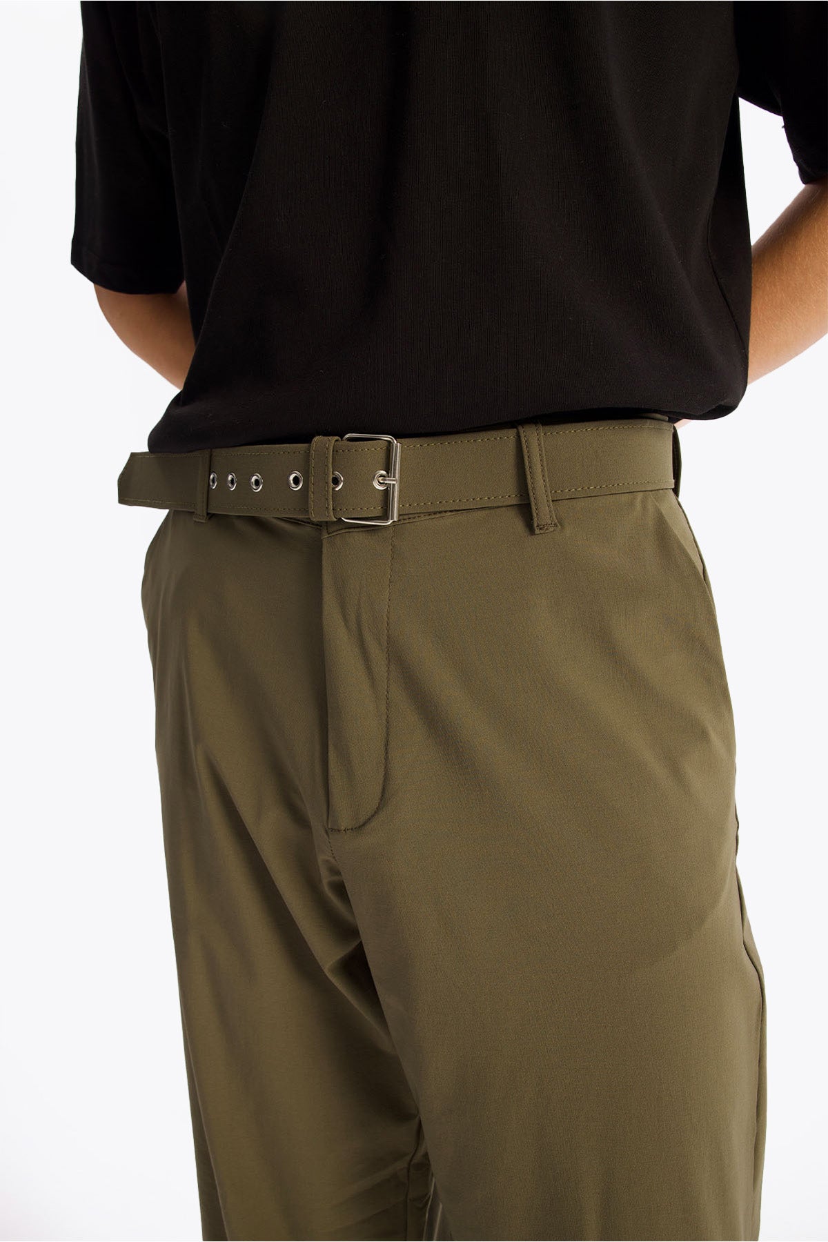 KEMERLİ PARAŞÜT PANTOLON - HAKİ - PANTOLON