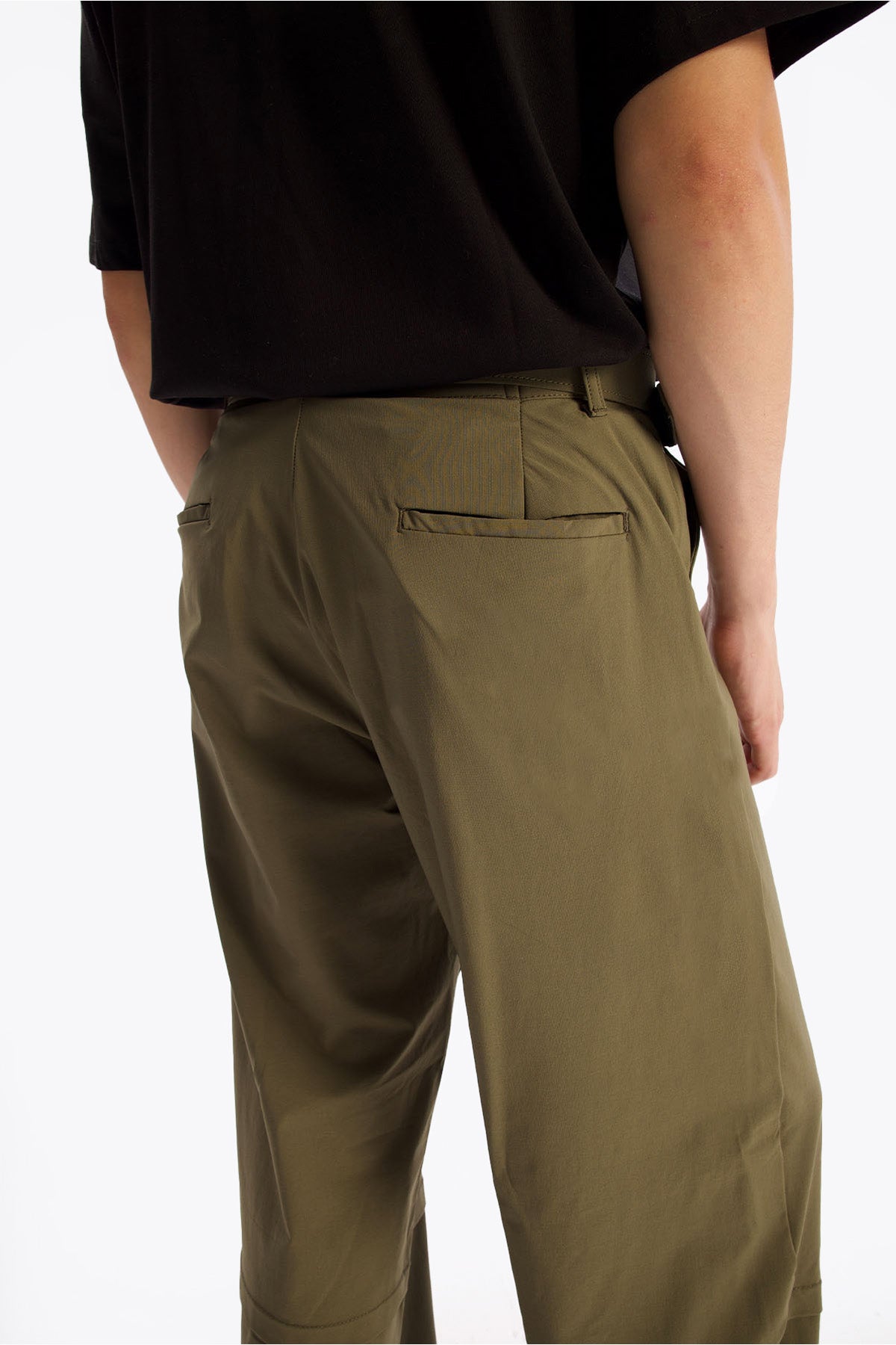 KEMERLİ PARAŞÜT PANTOLON - HAKİ - PANTOLON