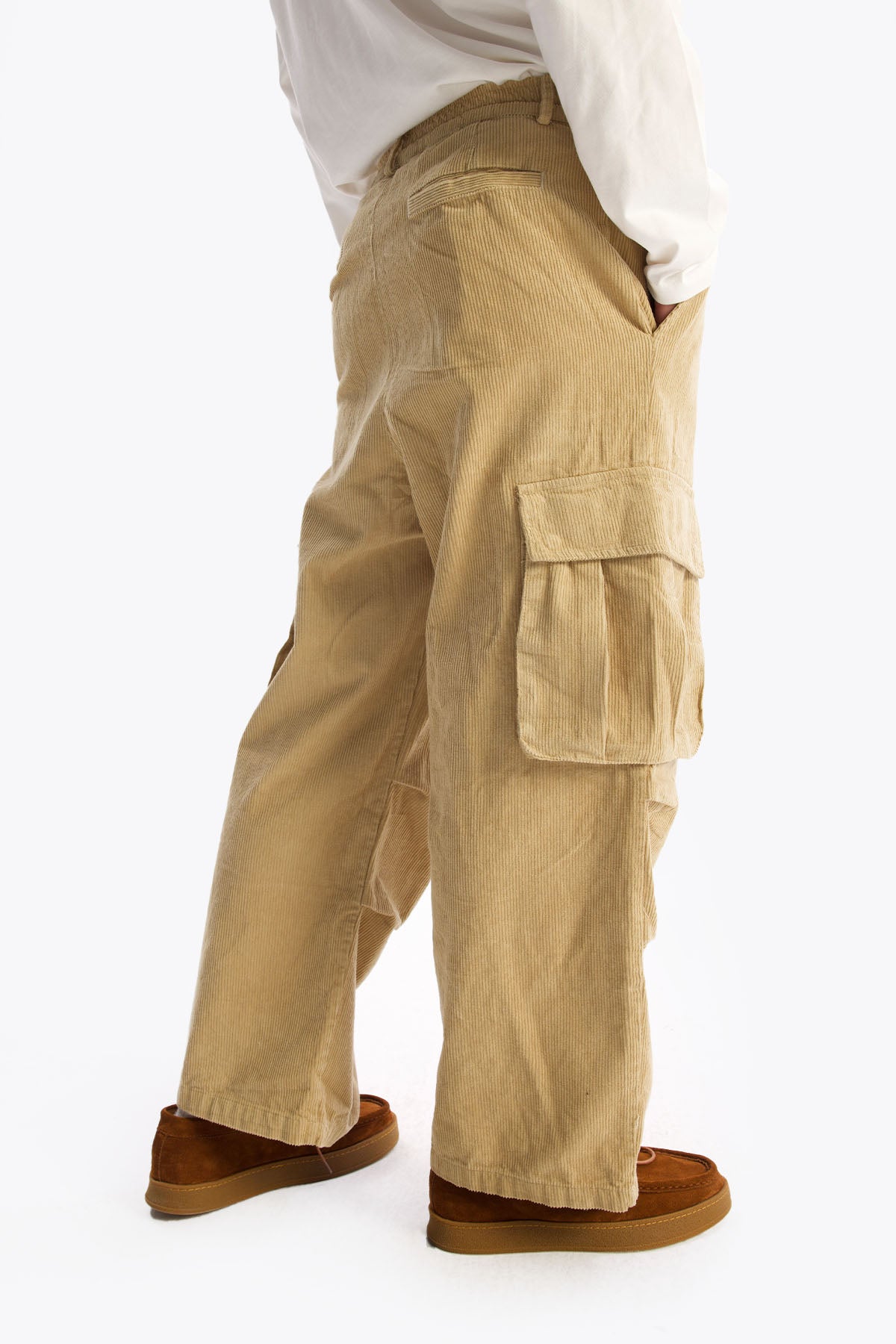 KARGO KADİFE PANTOLON - BEJ - PANTOLON