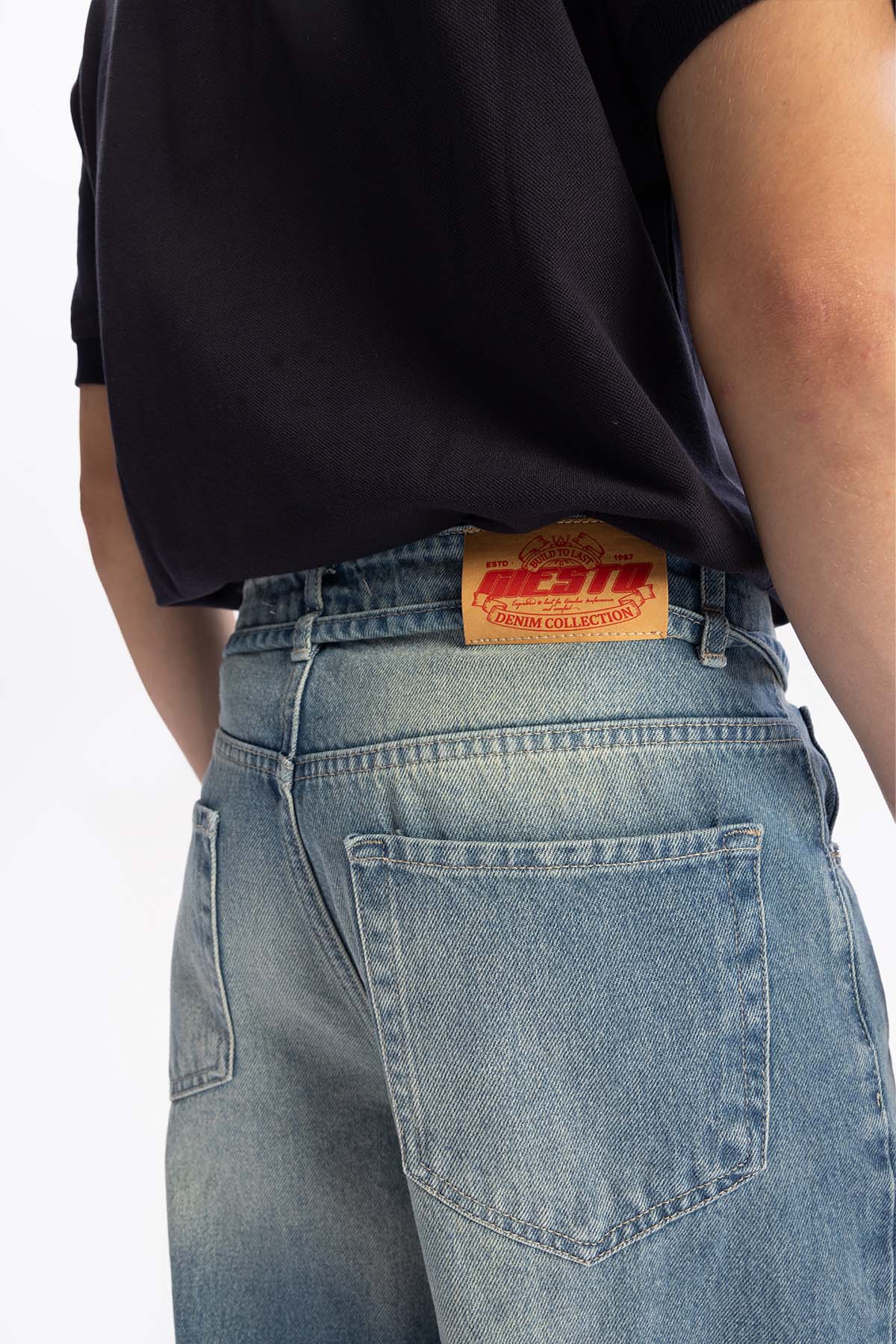 KEMERLİ BAGGY JEAN - MAVİ - JEAN