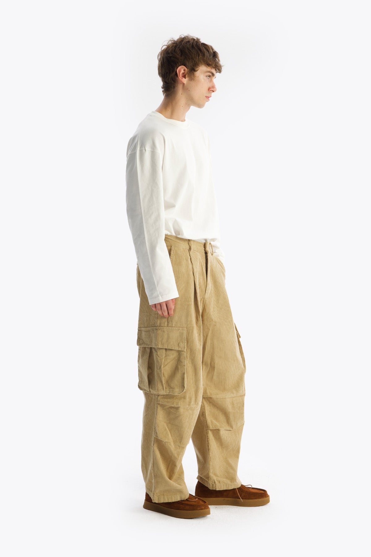 KARGO KADİFE PANTOLON - BEJ - PANTOLON