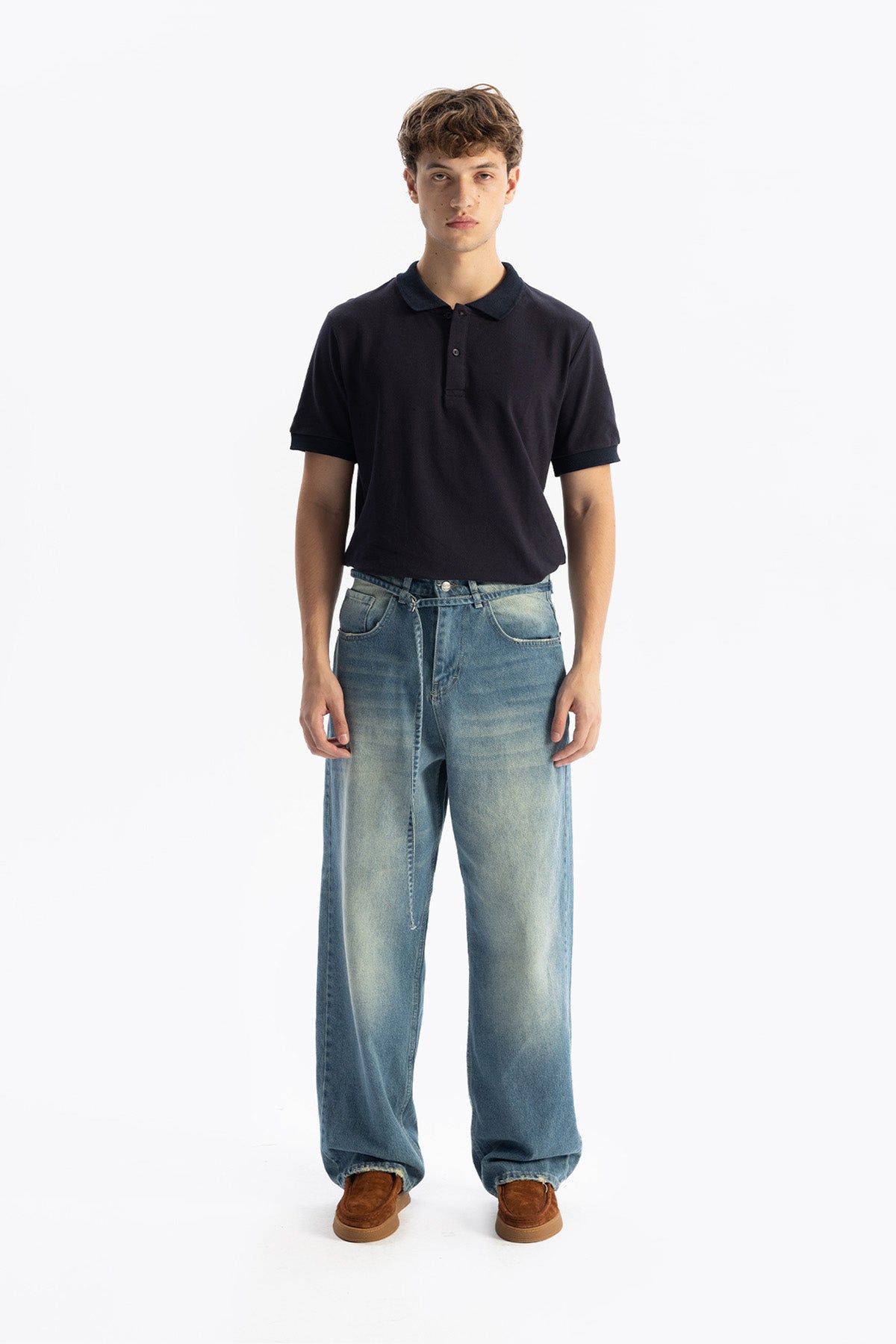 KEMERLİ BAGGY JEAN - MAVİ - JEAN