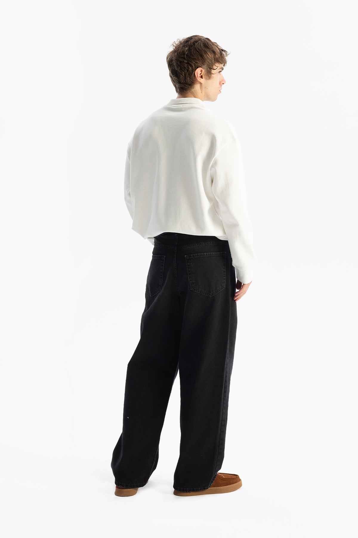 KEMERLİ BAGGY JEAN - SİYAH - JEAN