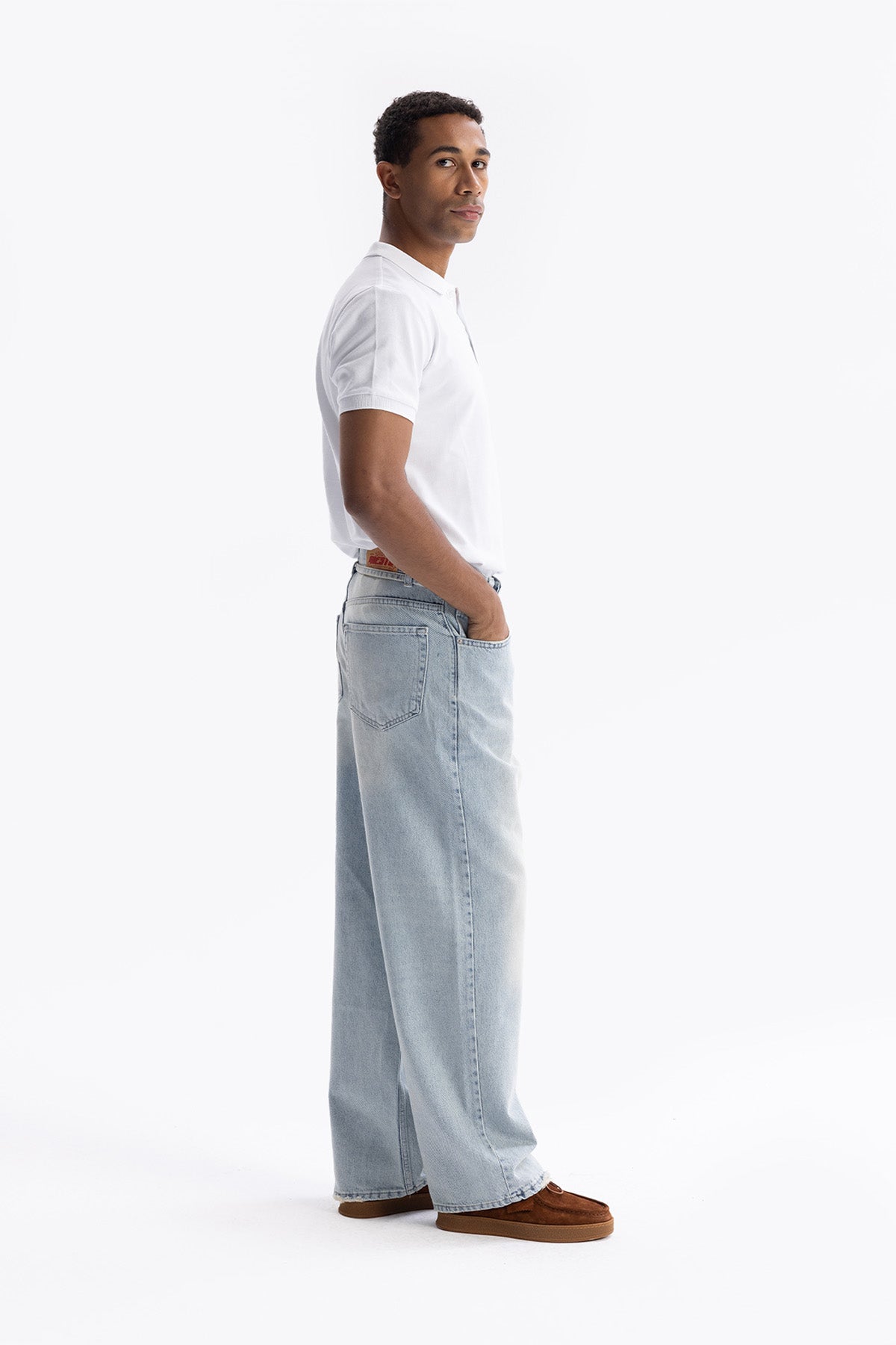 KEMERLİ BAGGY JEAN - AÇIK MAVİ - JEAN