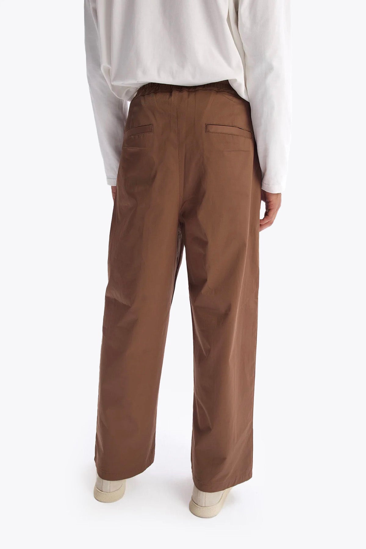 KEMERLİ KUMAŞ PANTOLON - KAHVERENGİ - PANTOLON