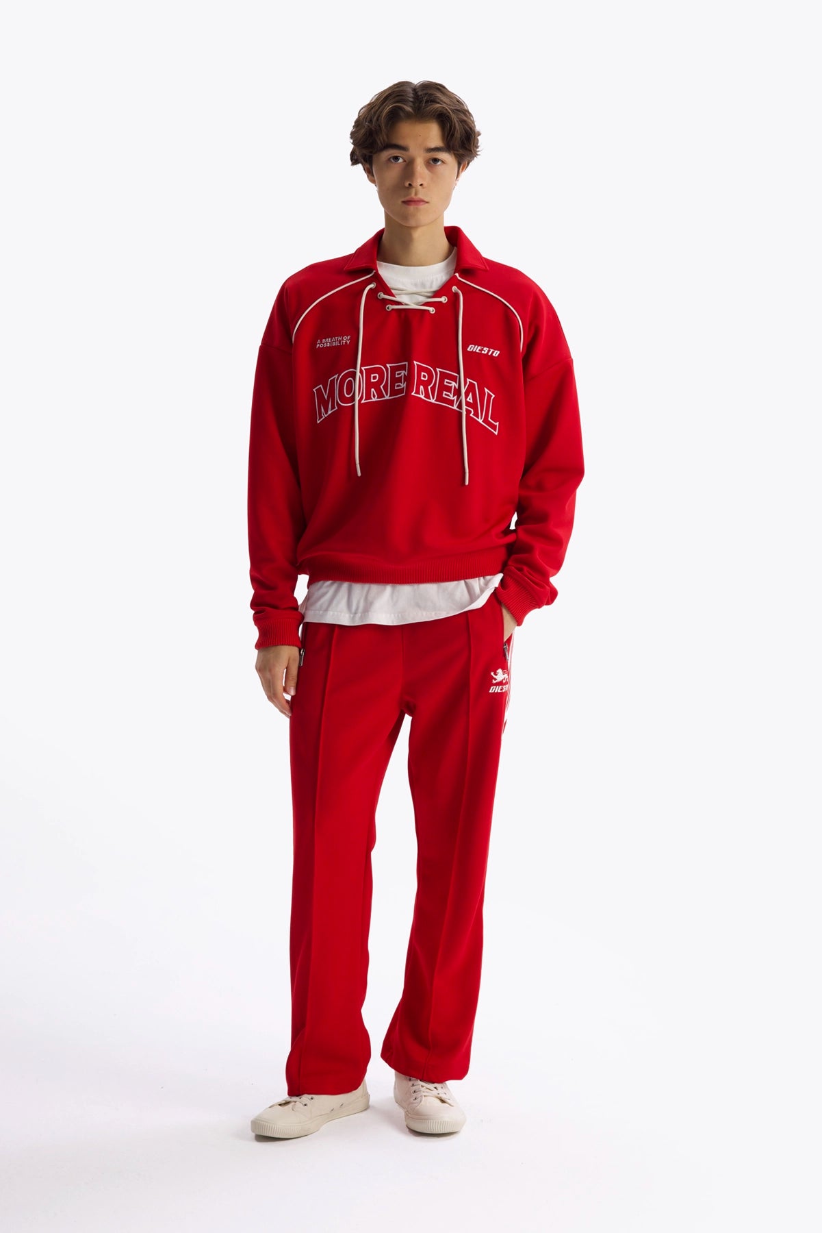 BAĞCIKLI SWEATSHIRT - KIRMIZI - SWEATSHIRT