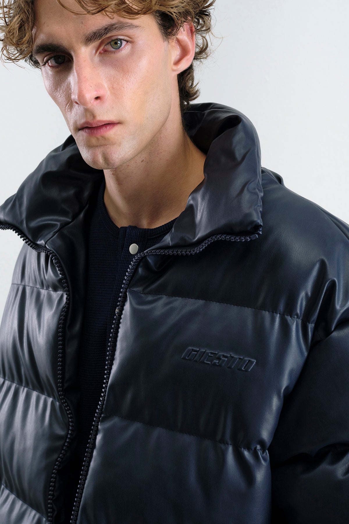 ŞİŞME DERİ LACİVERT MONT