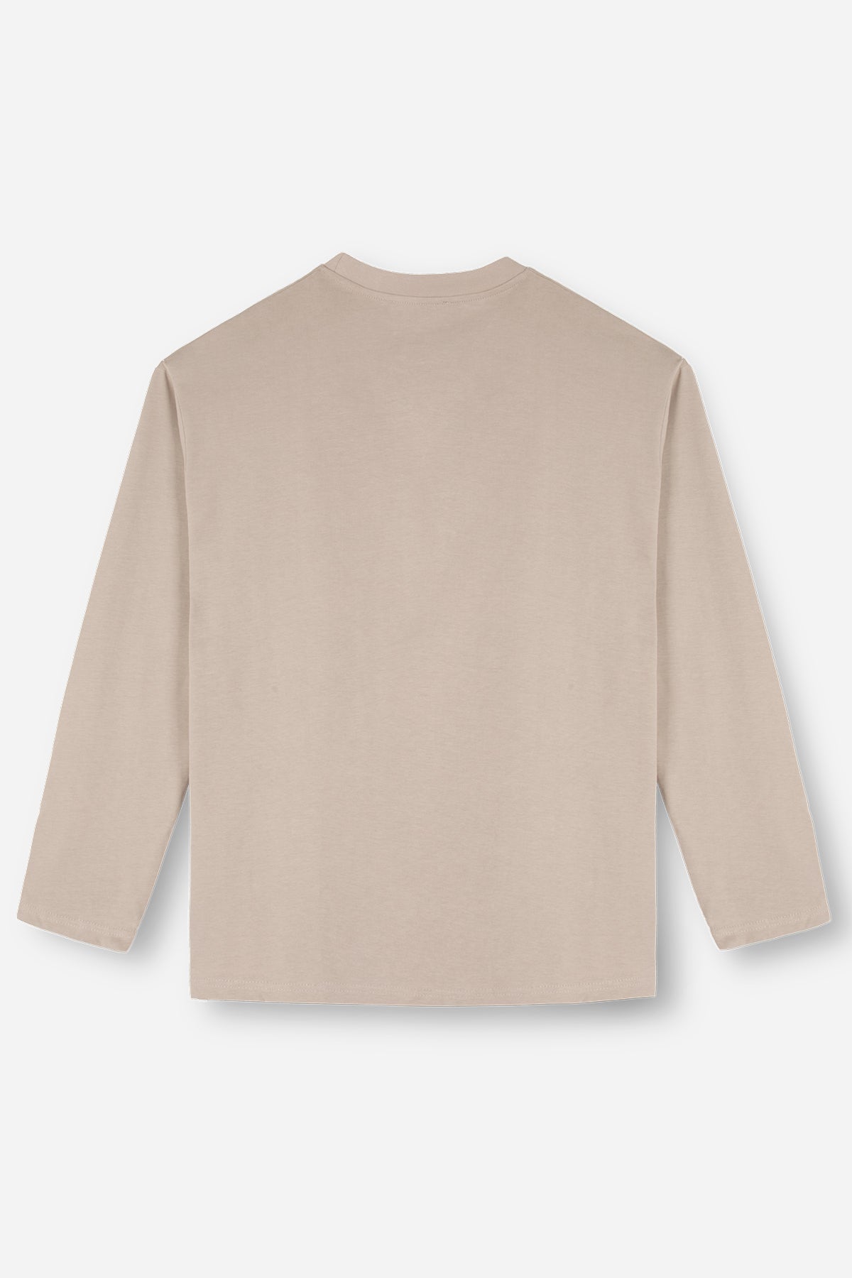 BASIC UZUN KOL T-SHIRT - BEJ - T-SHIRT