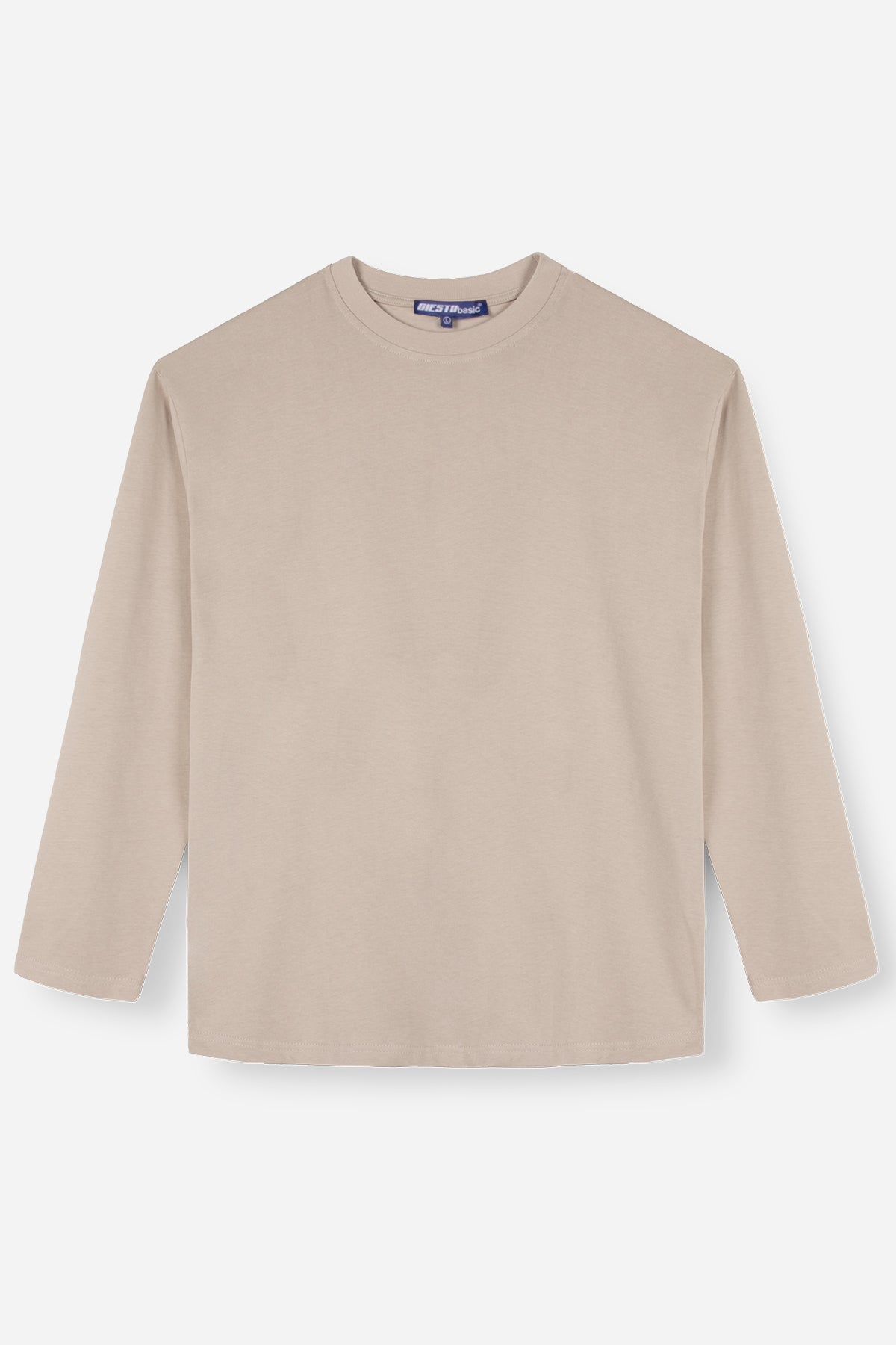 BASIC UZUN KOL T-SHIRT - BEJ - T-SHIRT