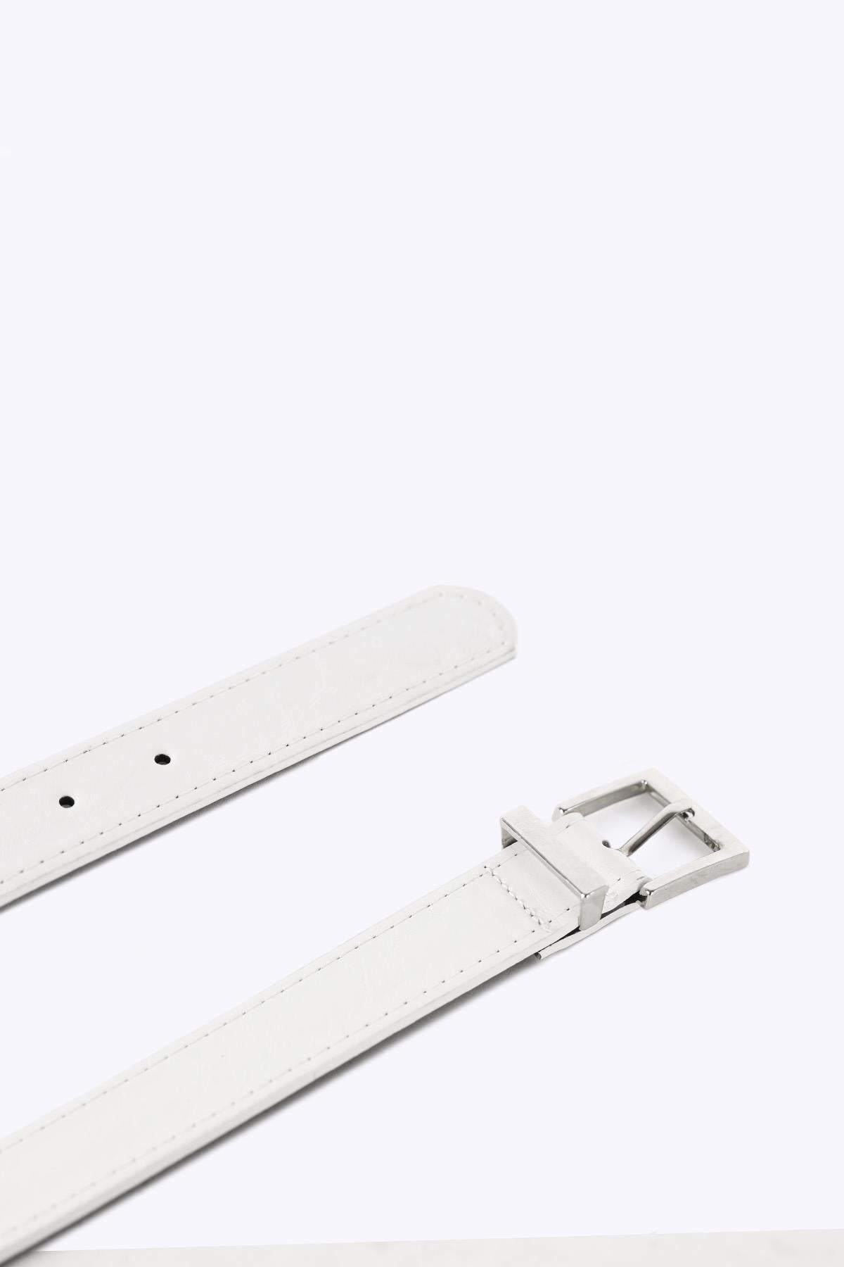 KARE TOKALI BEYAZ KEMER