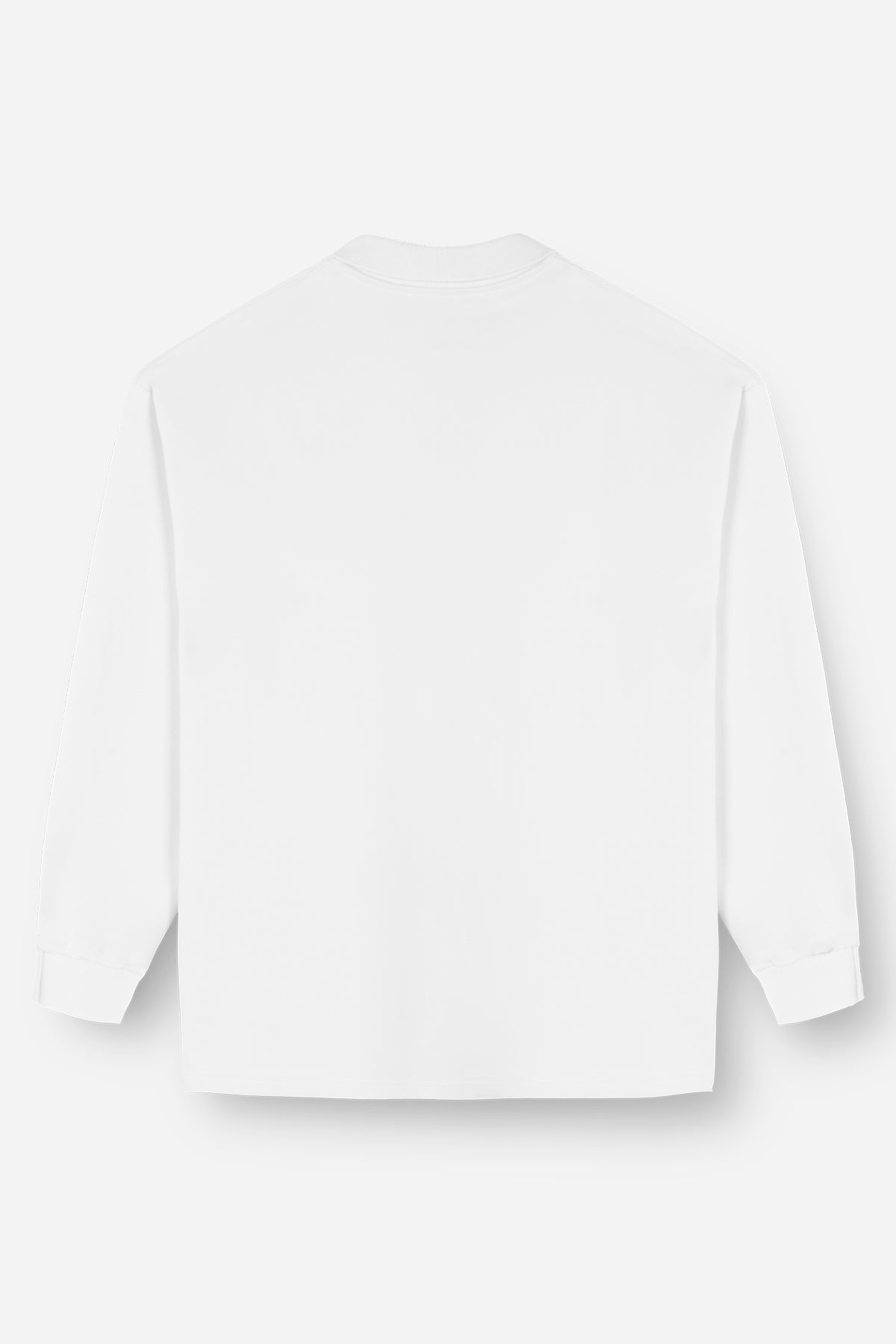 UZUN KOL POLO YAKA T-SHIRT - BEYAZ - T-SHIRT