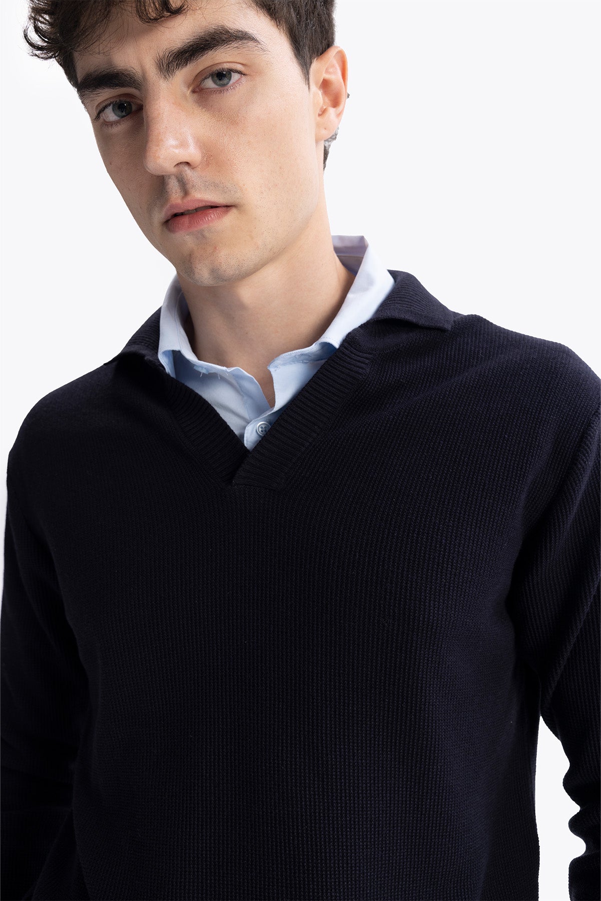 DENİZCİ YAKA TRİKO - LACİVERT - KAZAK