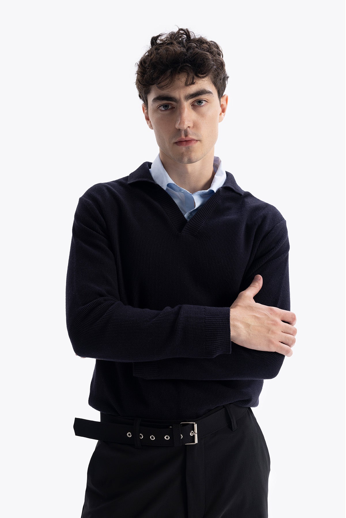 DENİZCİ YAKA TRİKO - LACİVERT - KAZAK