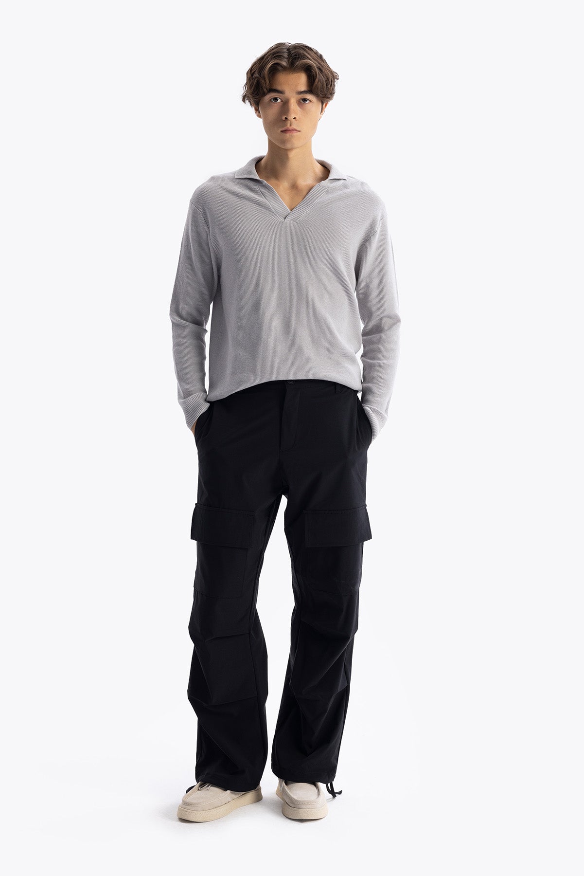 DENİZCİ YAKA TRİKO - GRİ - KAZAK