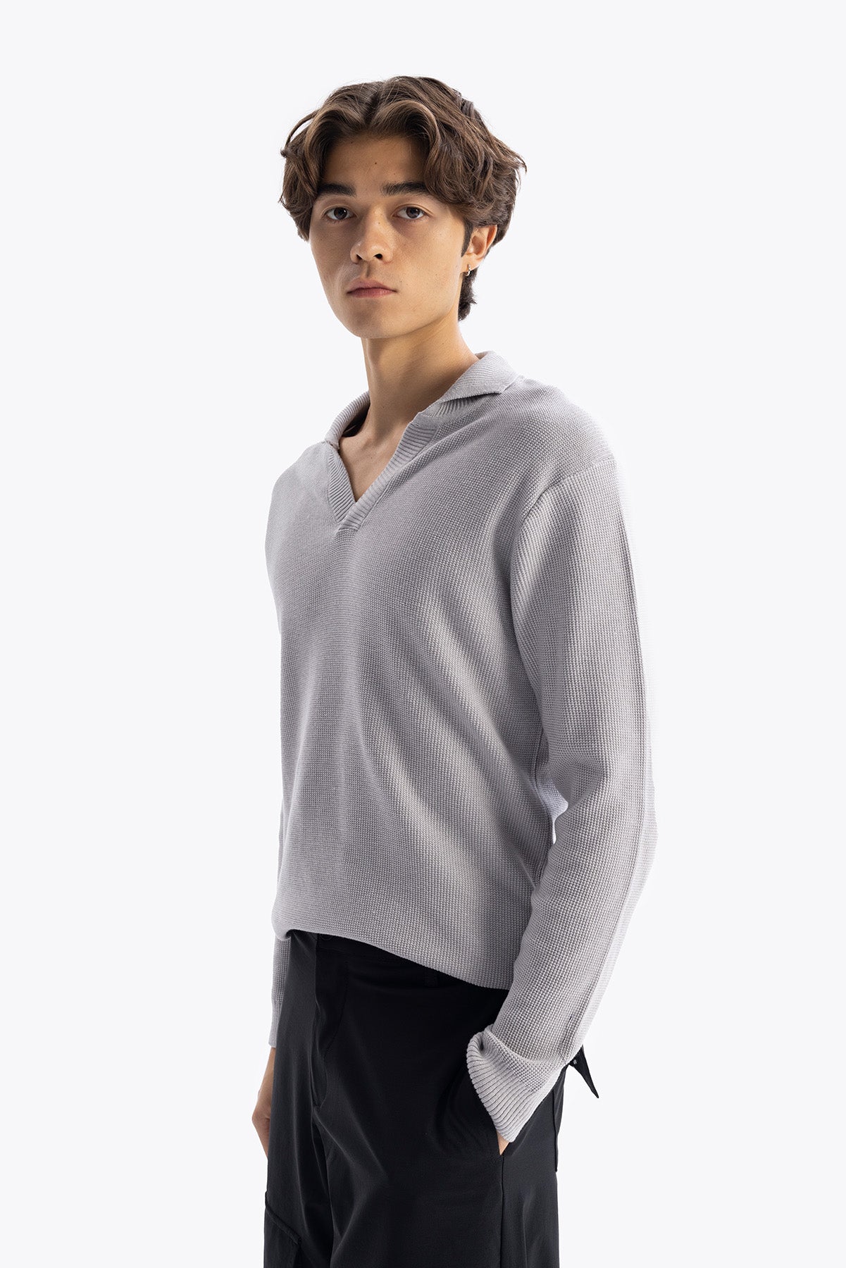 DENİZCİ YAKA TRİKO - GRİ - KAZAK