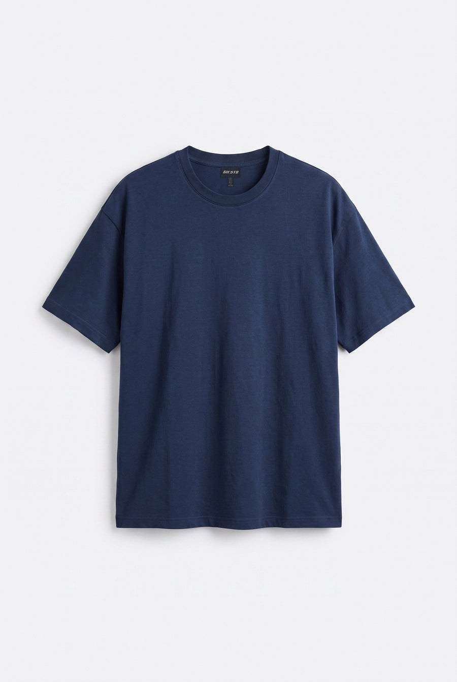 OVERSIZE KISA KOL LACİVERT T-SHIRT