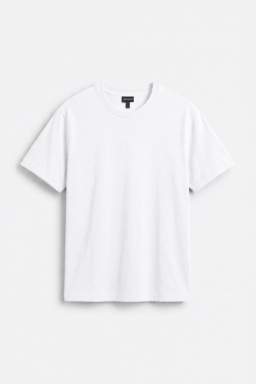 SHORT SLEEVE REGULAR FIT WHITE T-SHIRT - 4