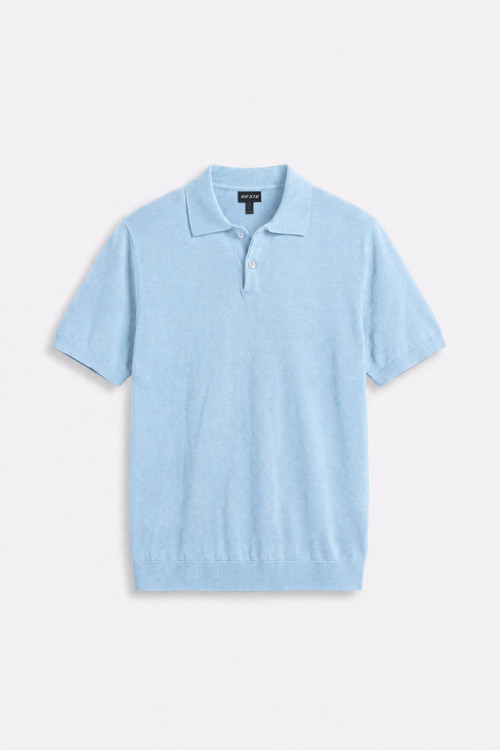 POLO YAKA MAVİ TRİKO T-SHIRT - 4