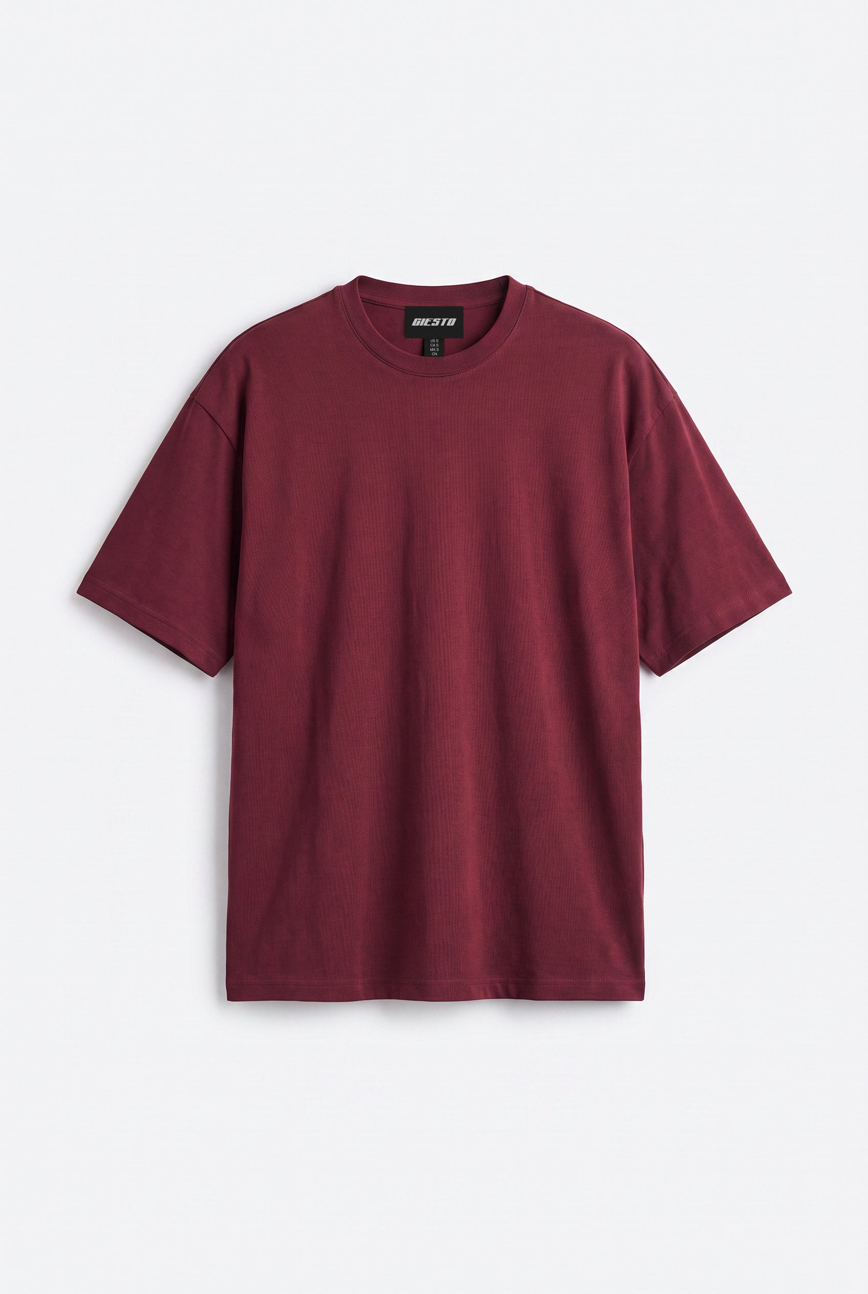 OVERSIZE KISA KOL BORDO T-SHIRT