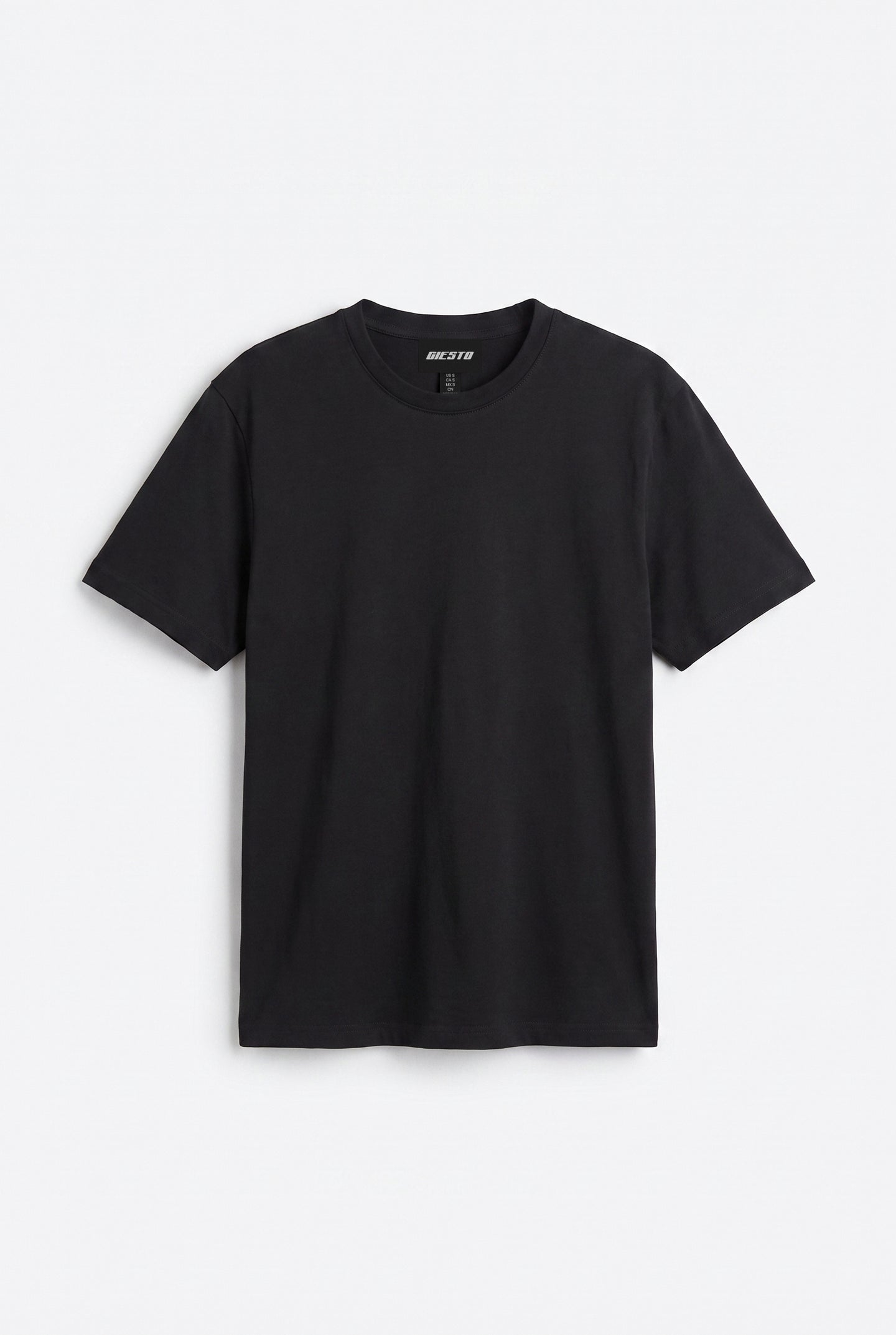 SHORT SLEEVE REGULAR FIT BLACK T-SHIRT