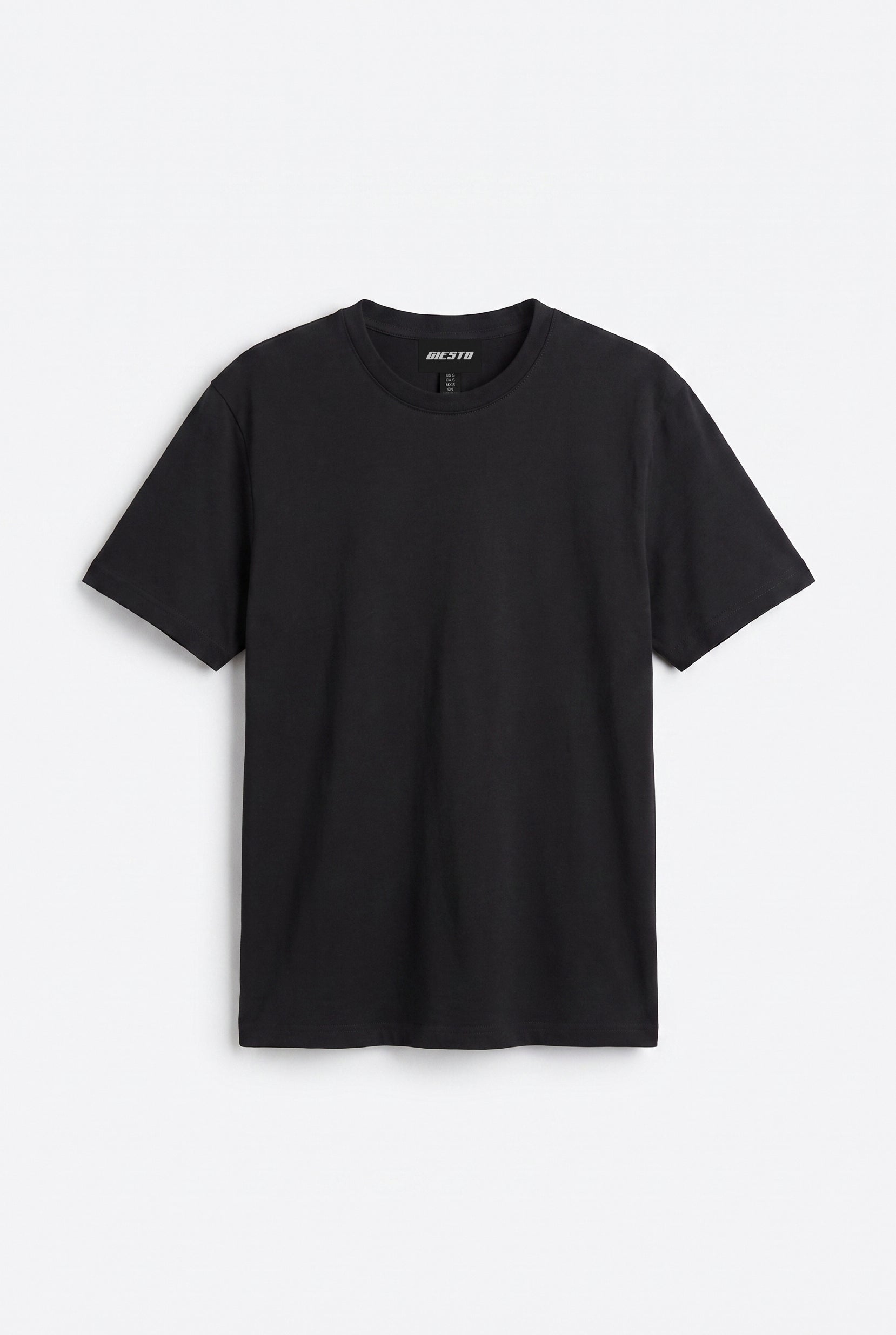 SHORT SLEEVE REGULAR FIT BLACK T-SHIRT