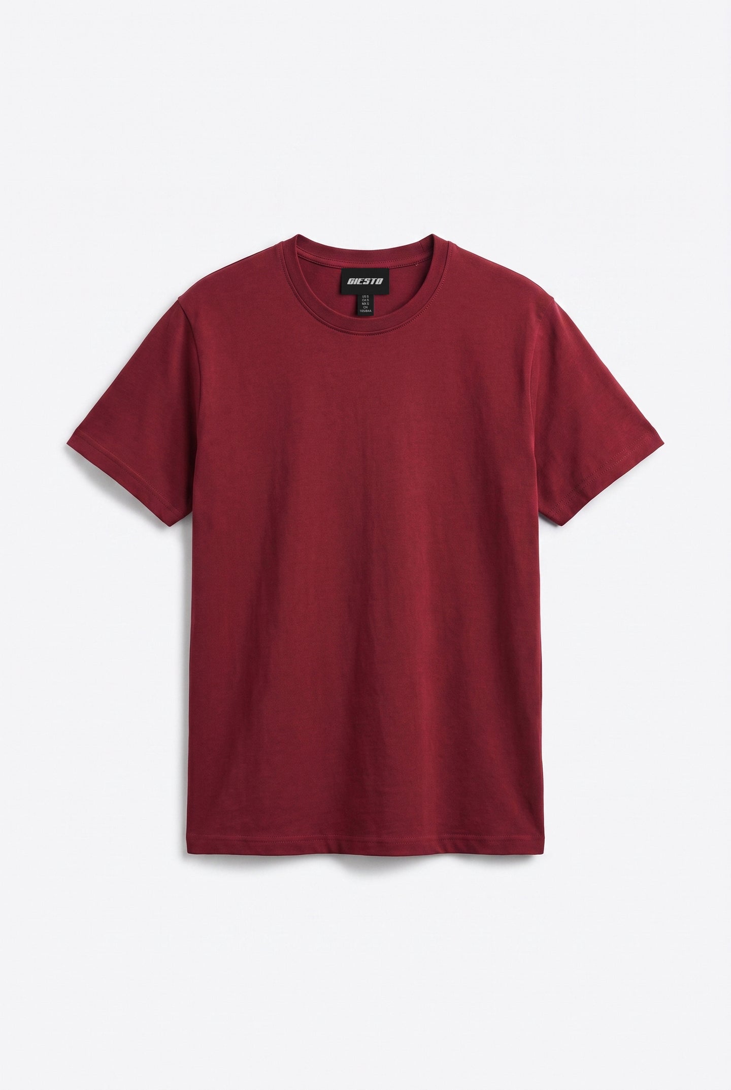 SHORT SLEEVE REGULAR FIT BURGUNDY T-SHIRT