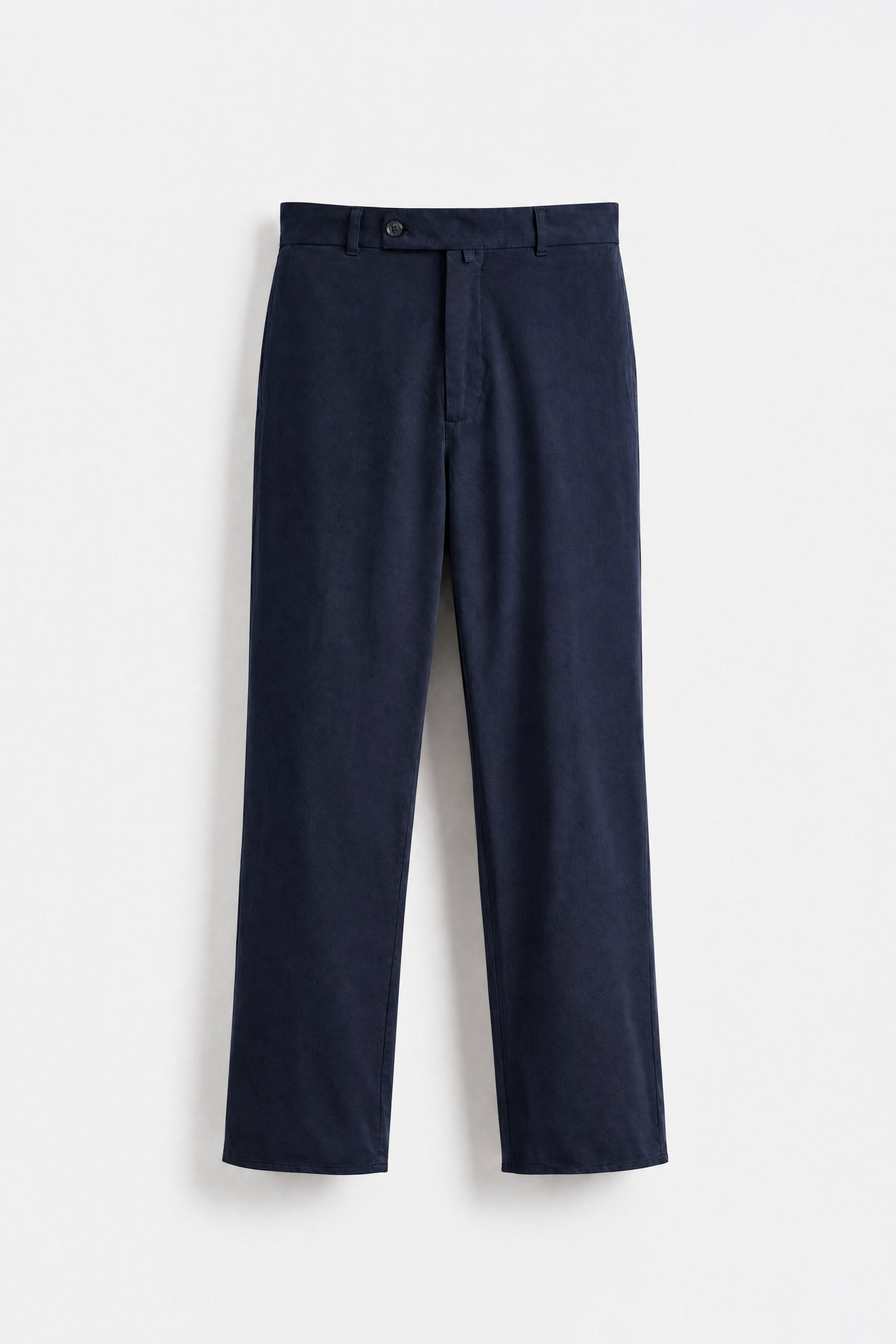 GABARDINE CHINO NAVY BLUE TROUSERS