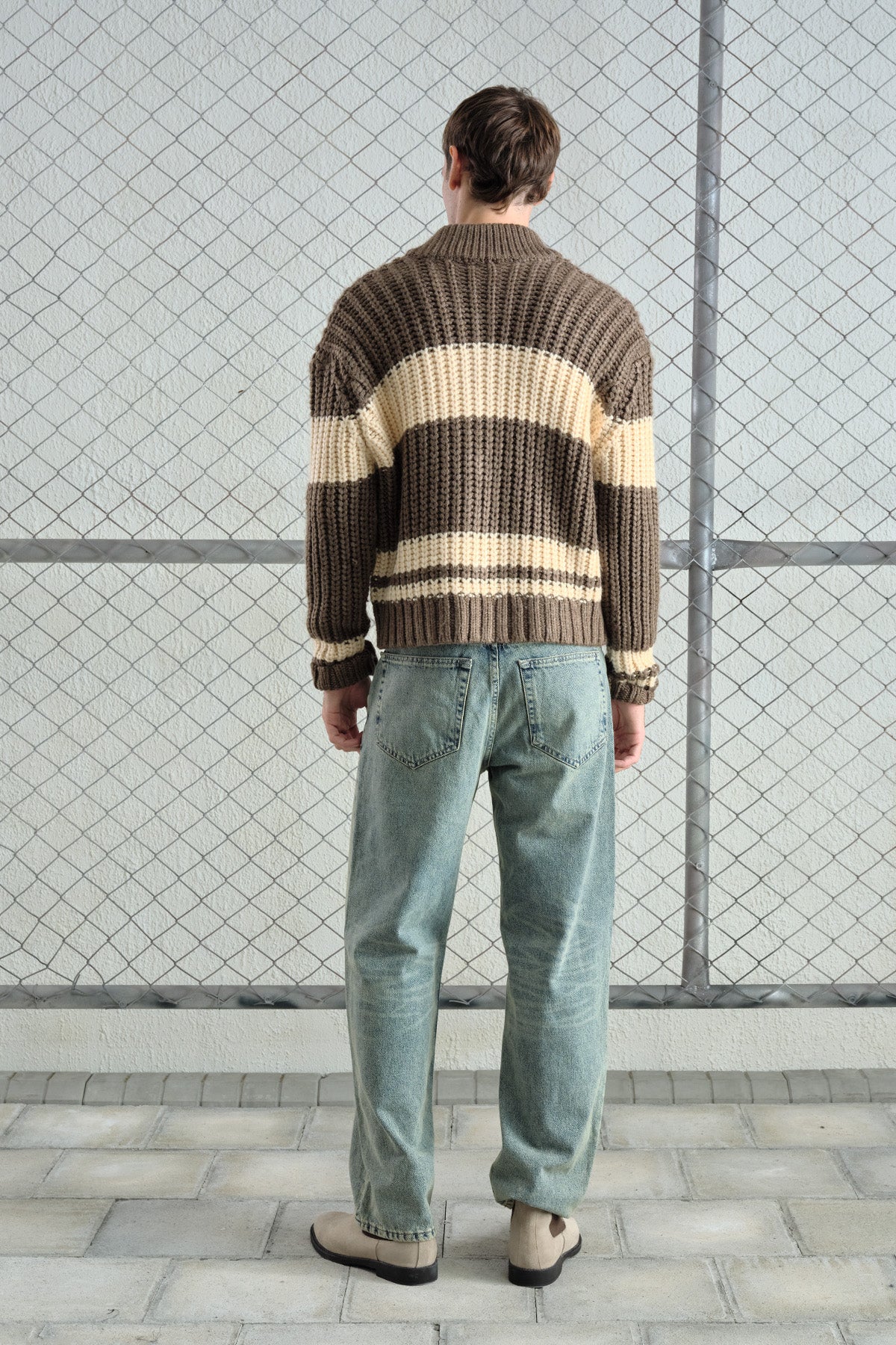 FERMUARLI TRİKO KAHVERENGİ HIRKA