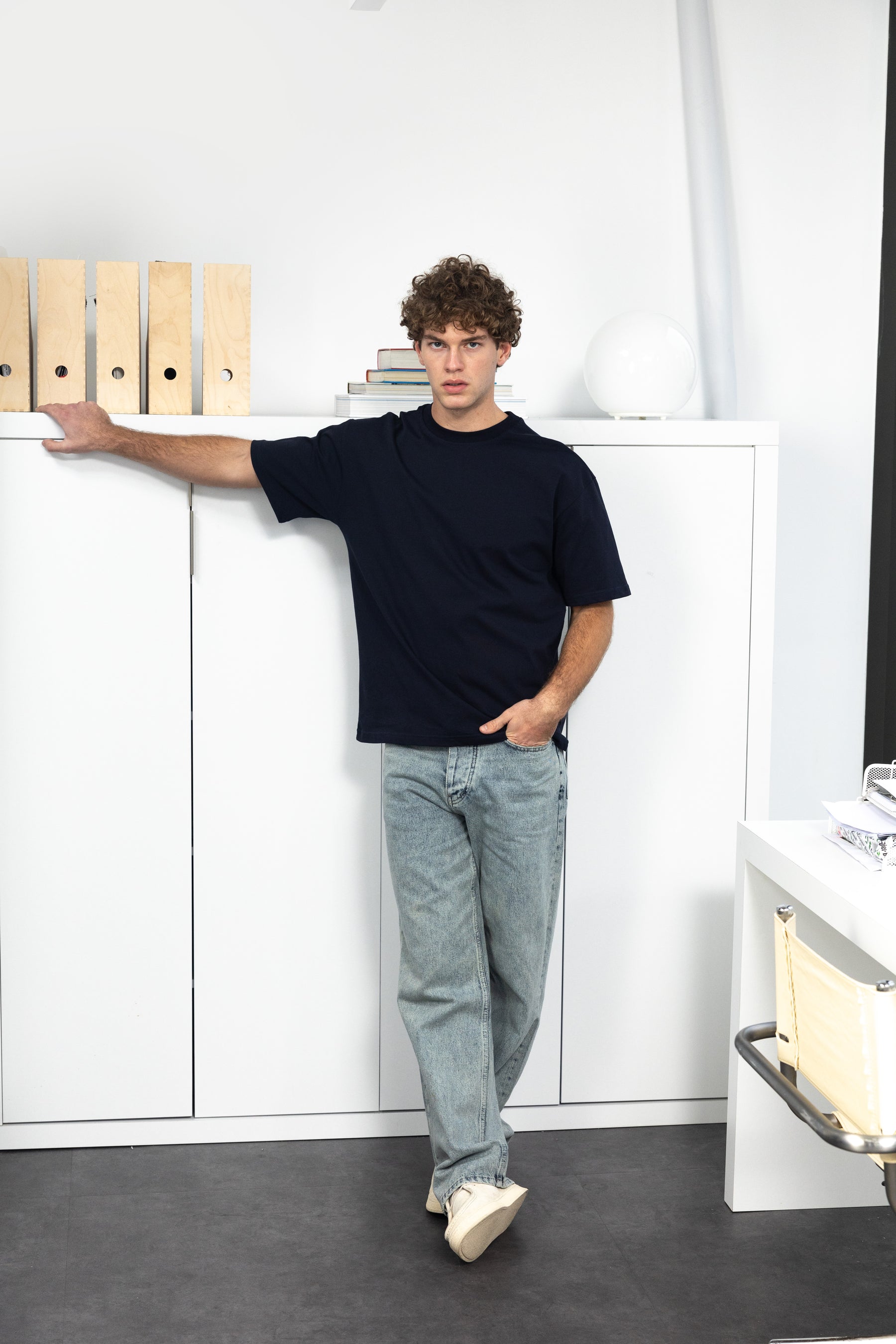 BASIC KISA KOL T-SHIRT - LACİVERT - T-SHIRT