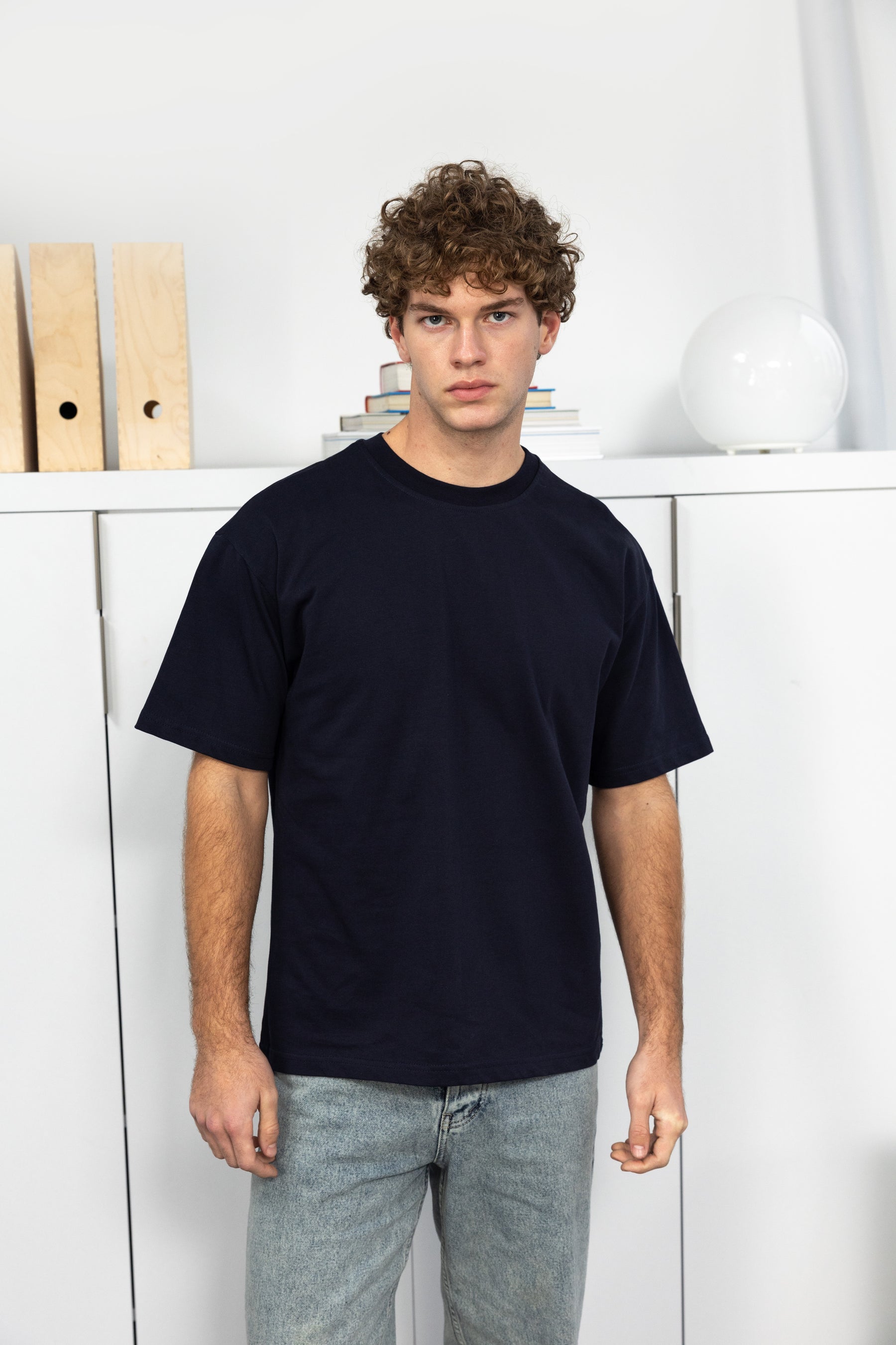 BASIC KISA KOL T-SHIRT - LACİVERT - T-SHIRT