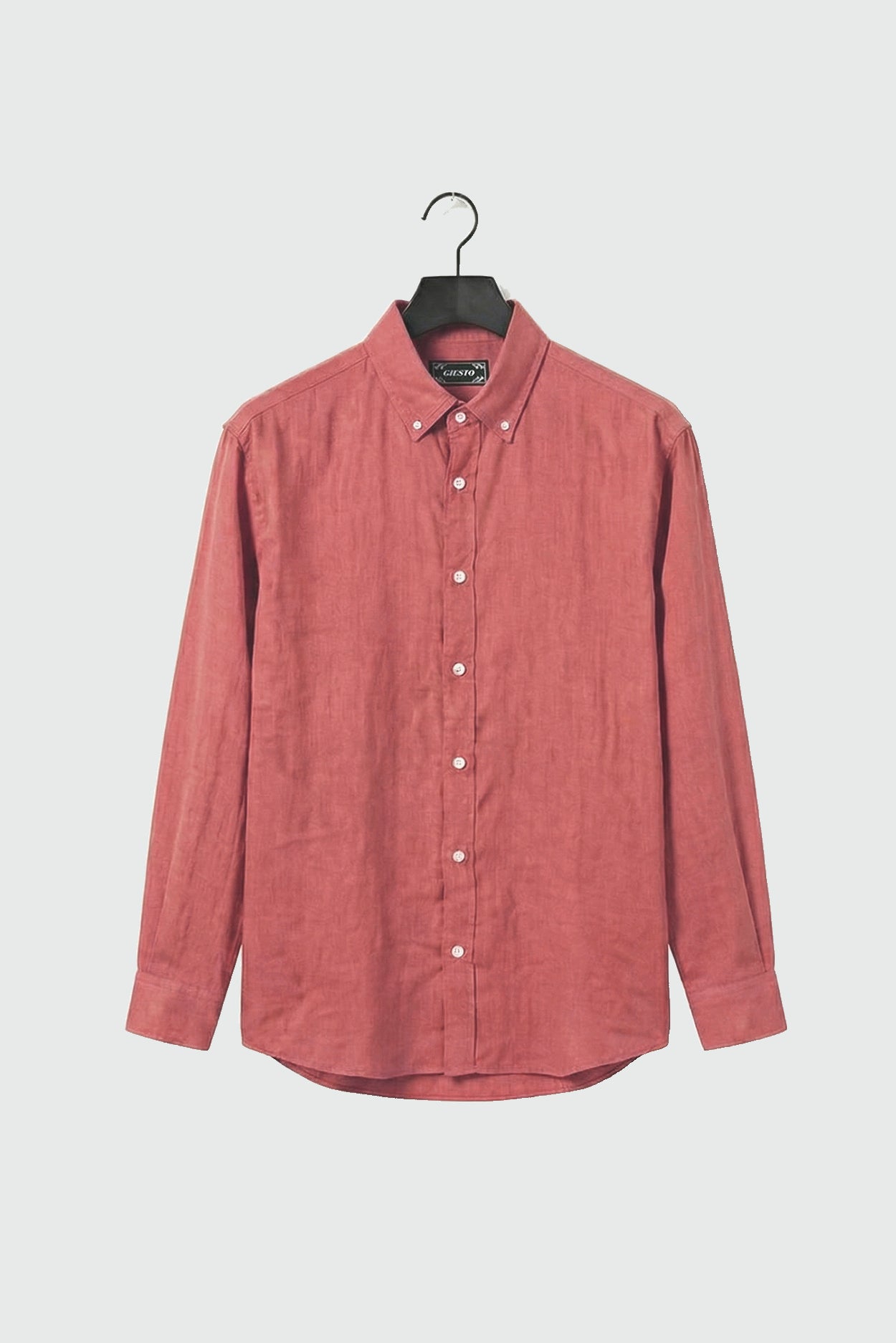 OVERSIZE DÖKÜMLÜ BORDO FRESH KETEN GÖMLEK
