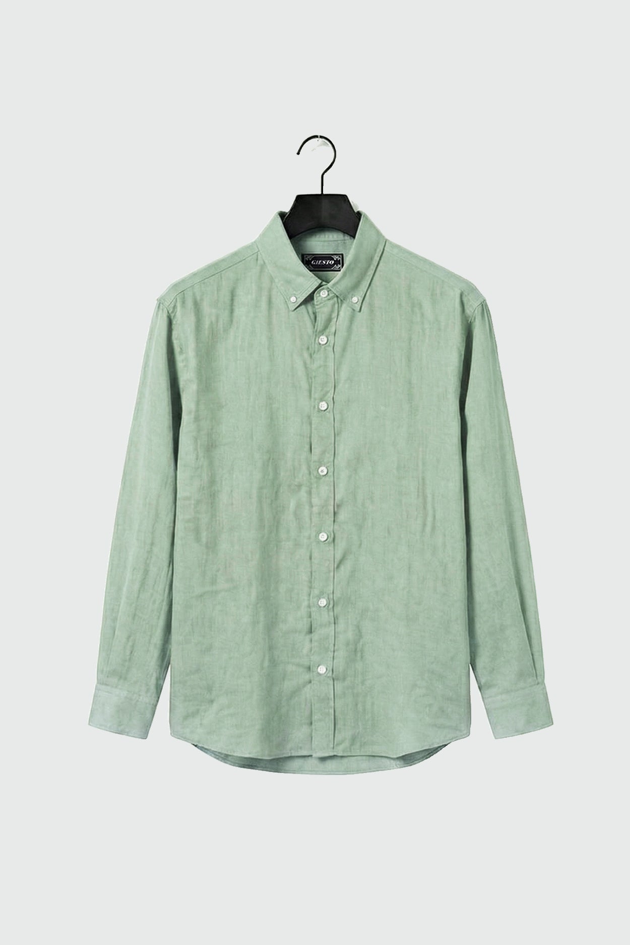OVERSIZE DÖKÜMLÜ MİNT FRESH KETEN GÖMLEK