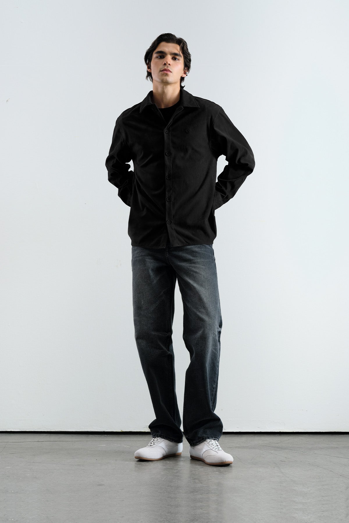 SUEDE BLACK SHIRT