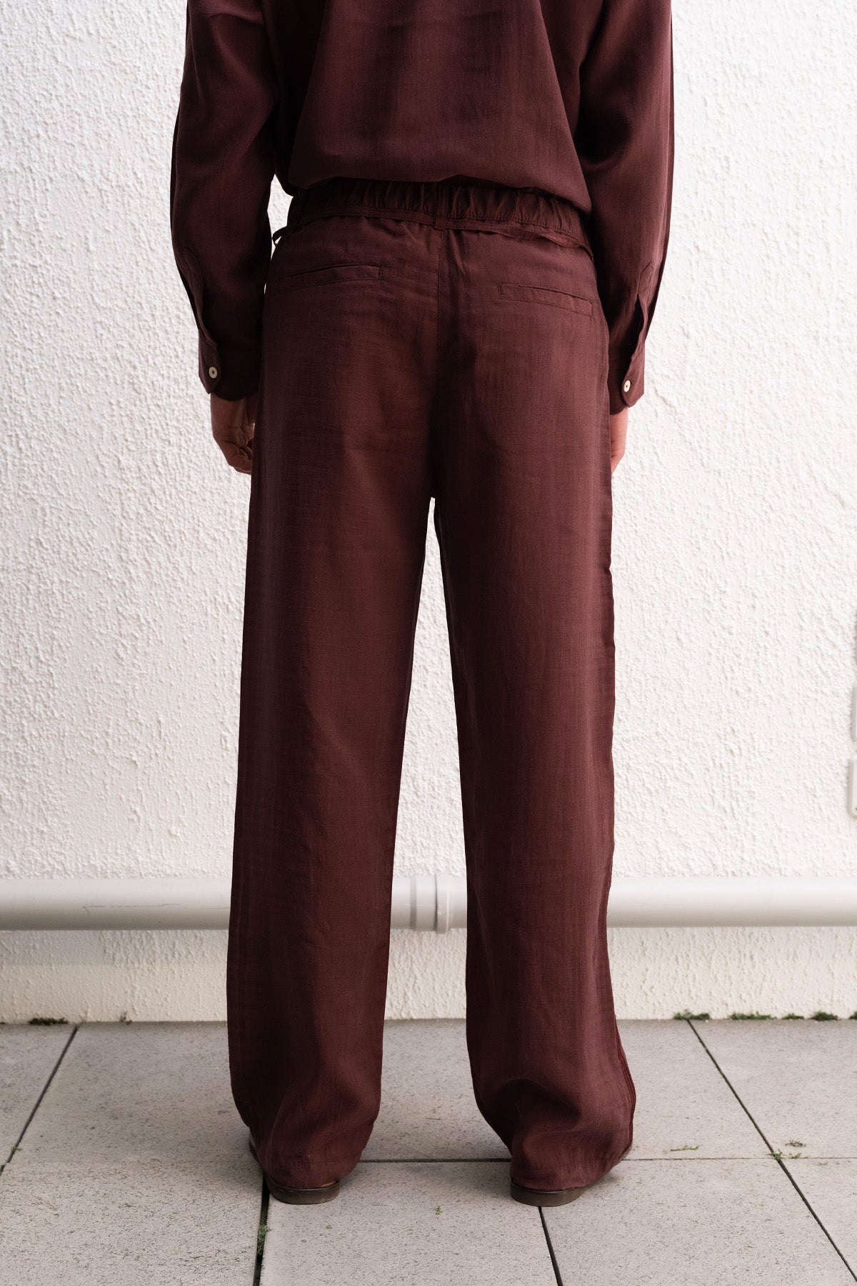 DÖKÜMLÜ JOGGER BORDO PANTOLON - PANTOLON