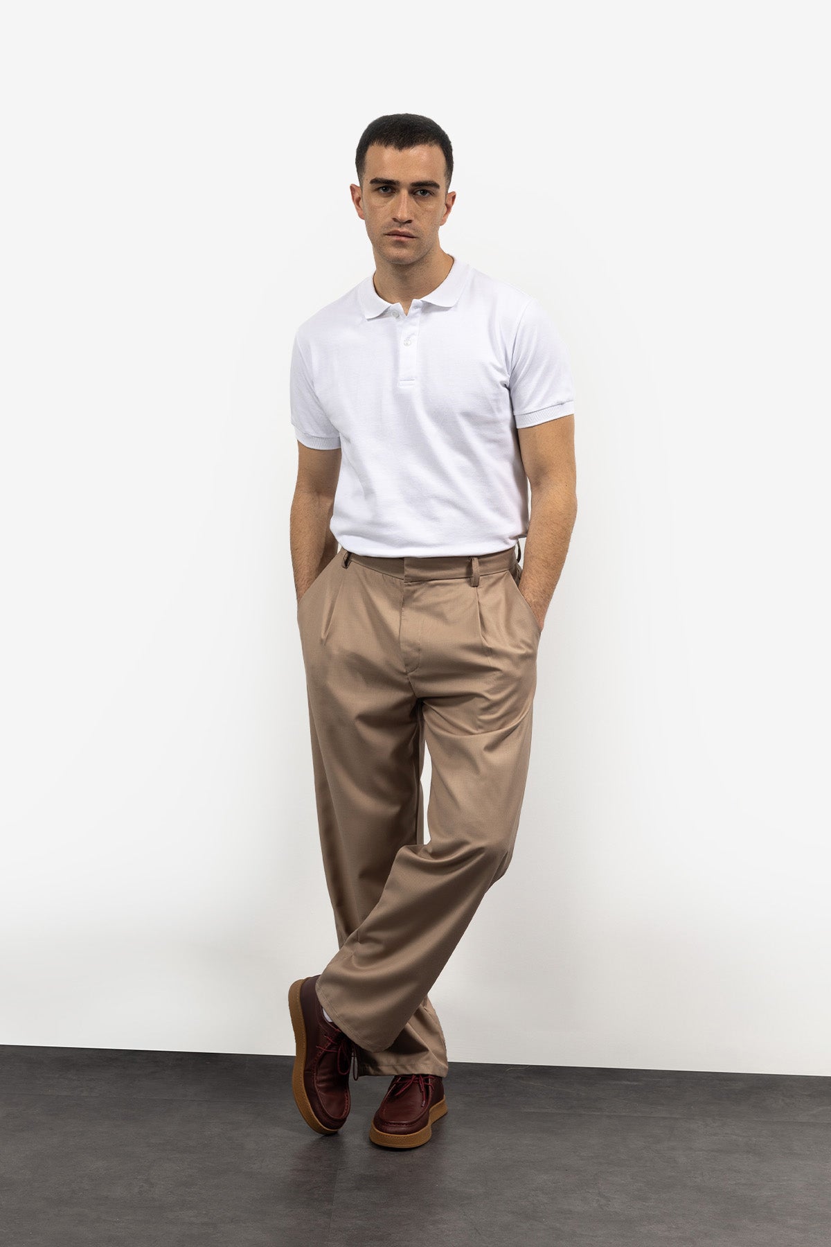 PİLİLİ PANTOLON - BEJ - PANTOLON